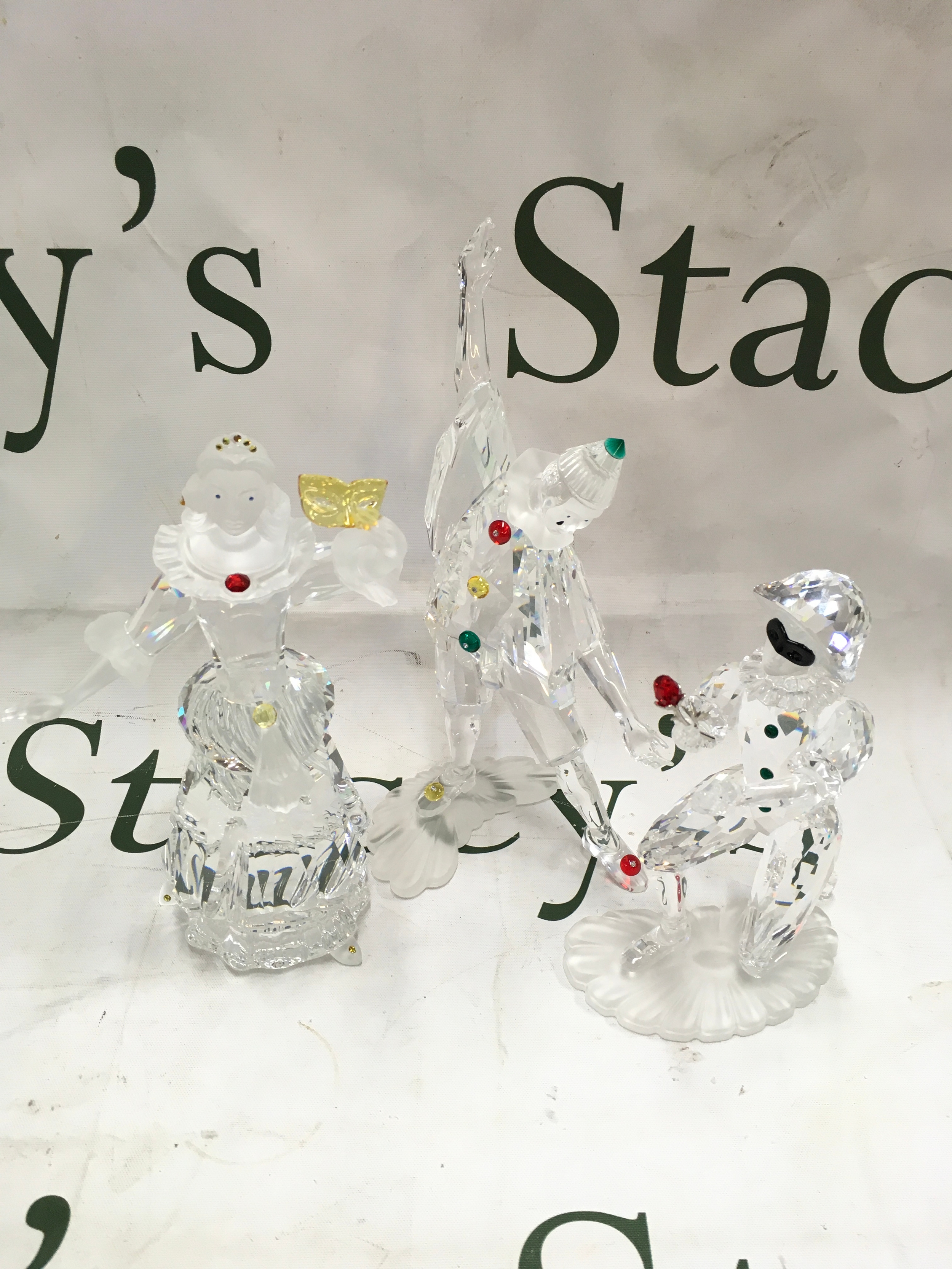 3 Swarovski figures 