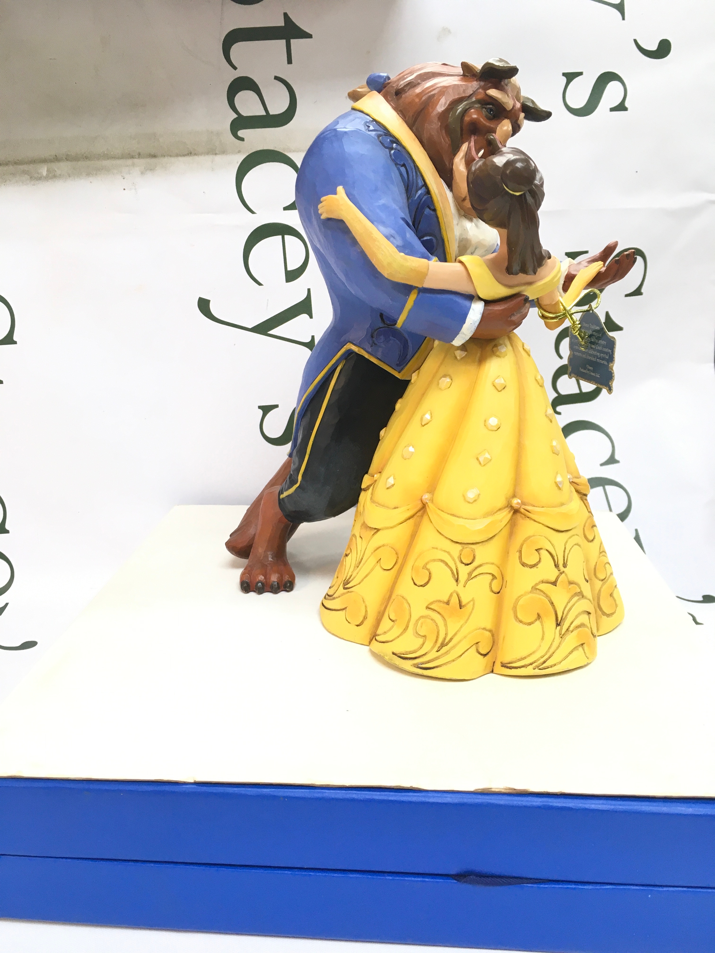 Disney plate and beauty and beauty and the beast ceramic figure