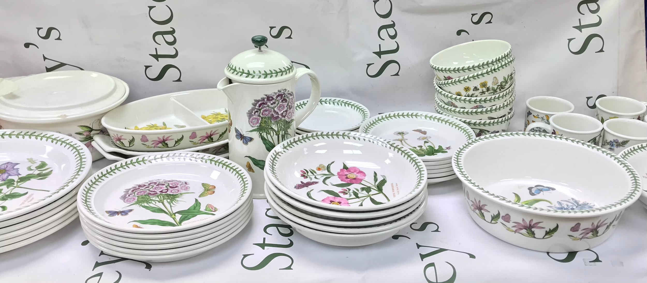 2 boxes of port merion ceramicware.