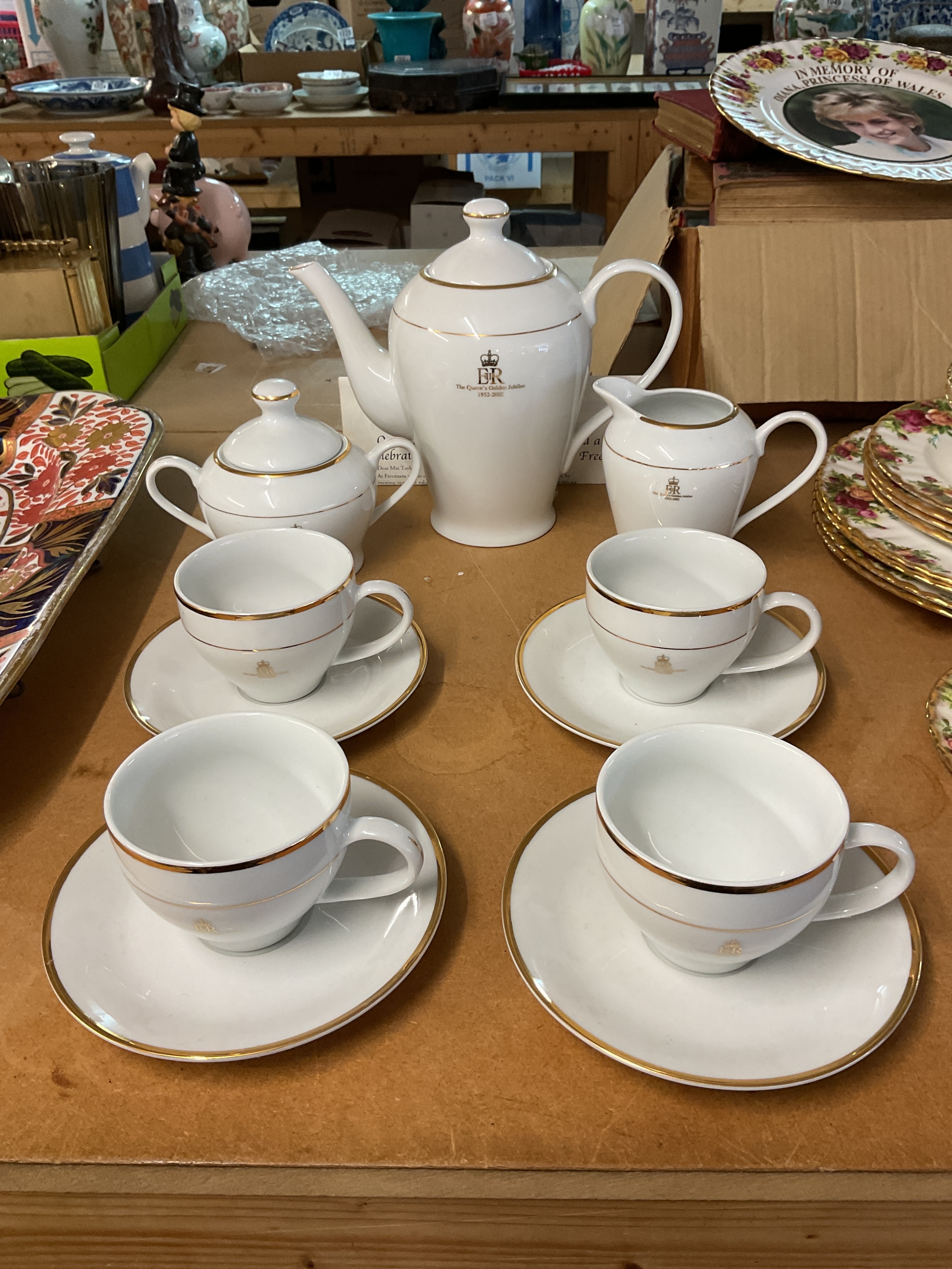 QEIIR Golden Jubilee tea set for four. NO RESERVE