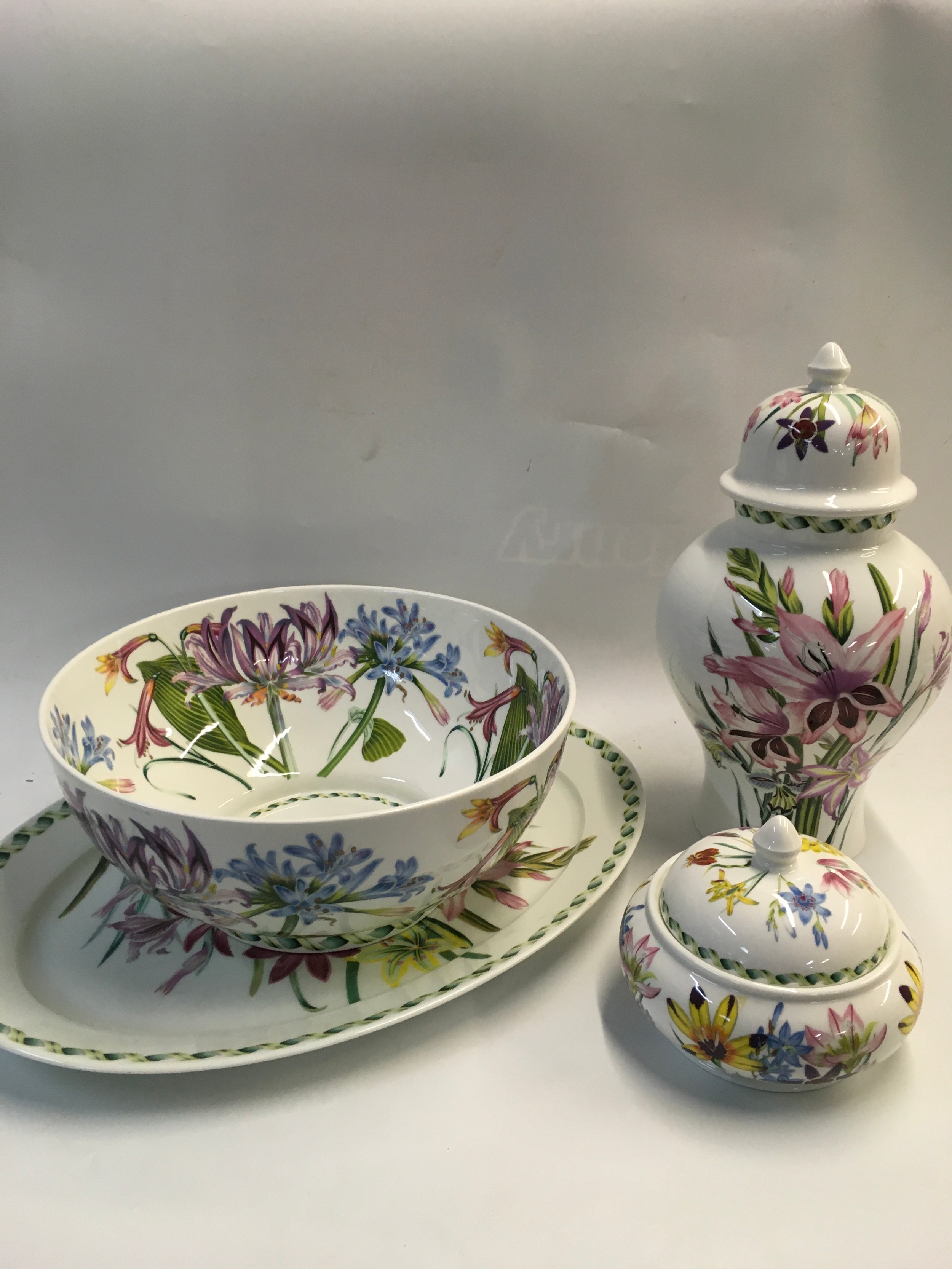 A collection of fine Portmeirion china tableware featuring a Ladies Flower Garden pattern. NO RESERVE