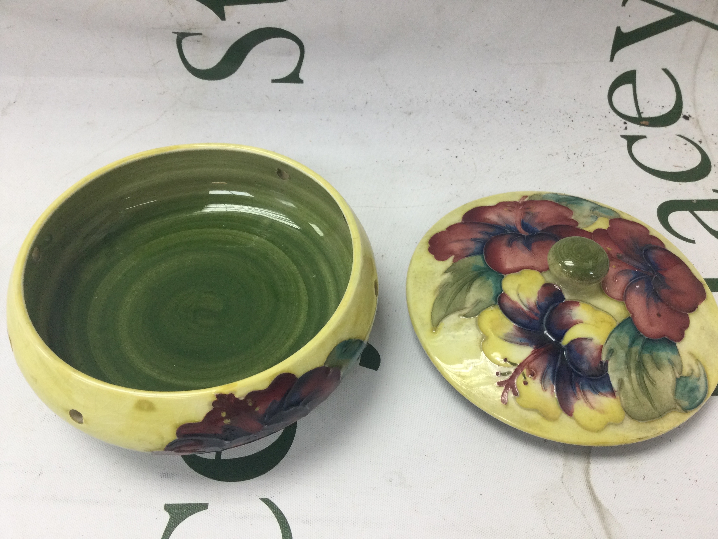 A Moorcroft bowl with cover