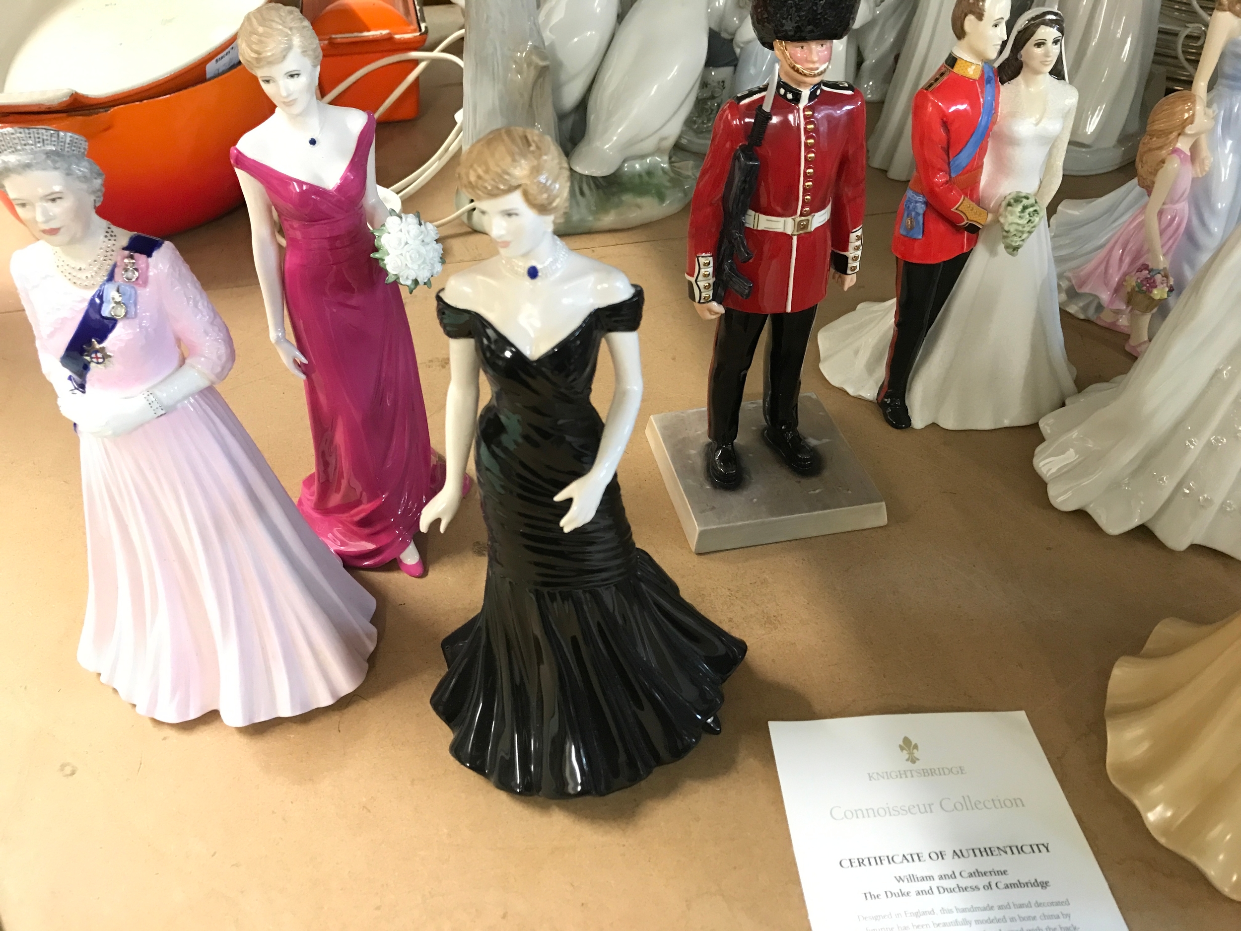 Collection of assorted ceramic figurines including Spode and royal Doulton etc