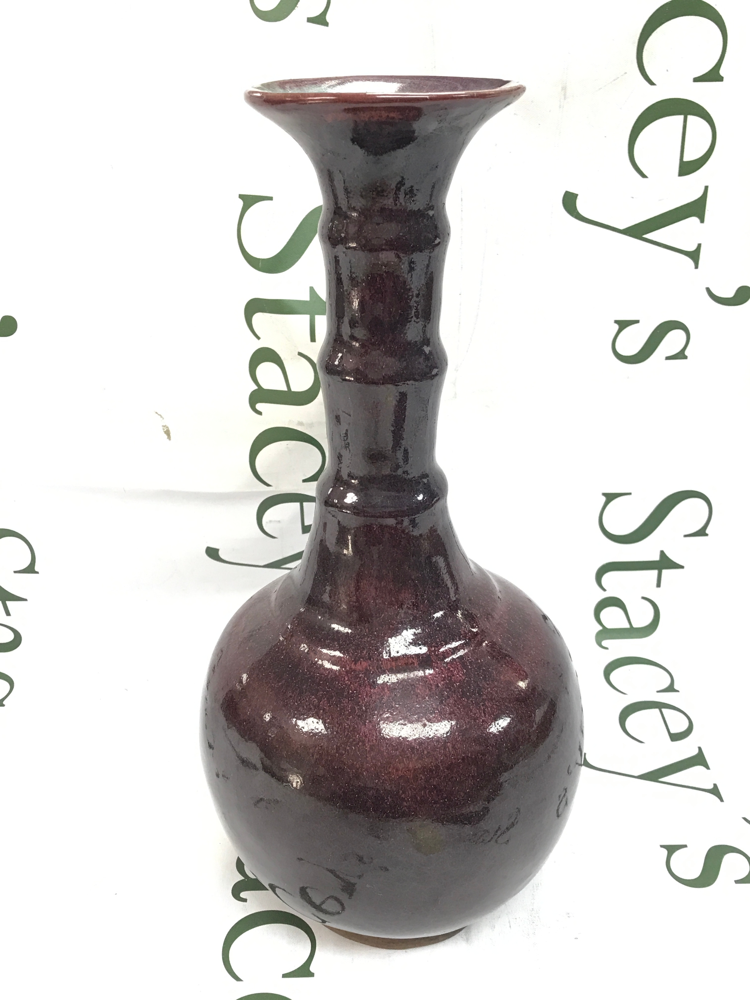 A large Chinese Sang De Bouef vase 36cm high 