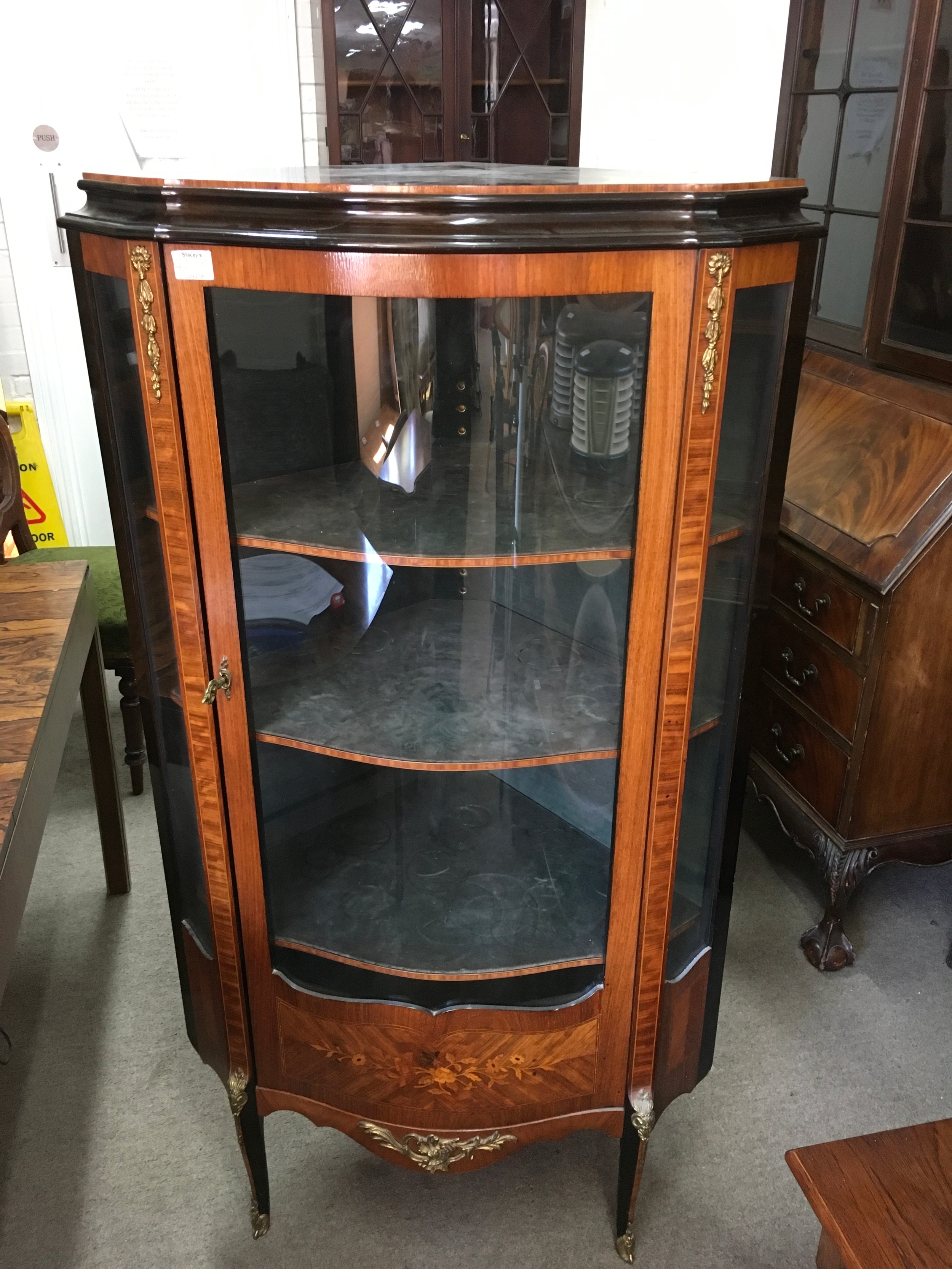 French style corner cabinet.