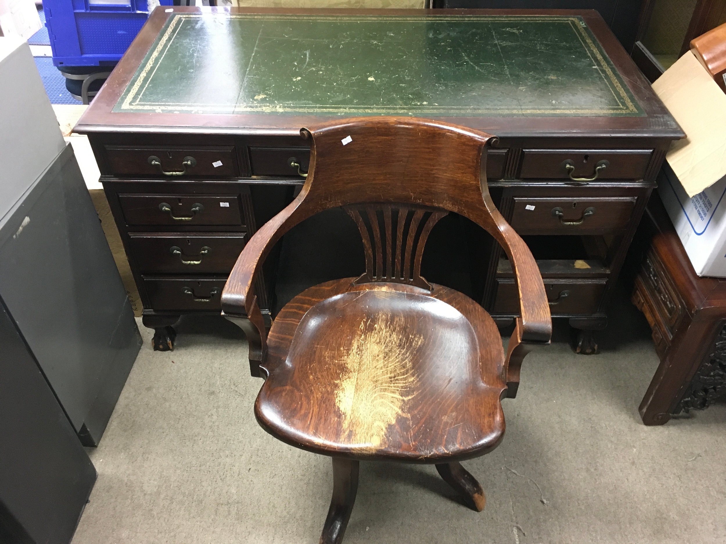 An office desk and chair NO RESERVE