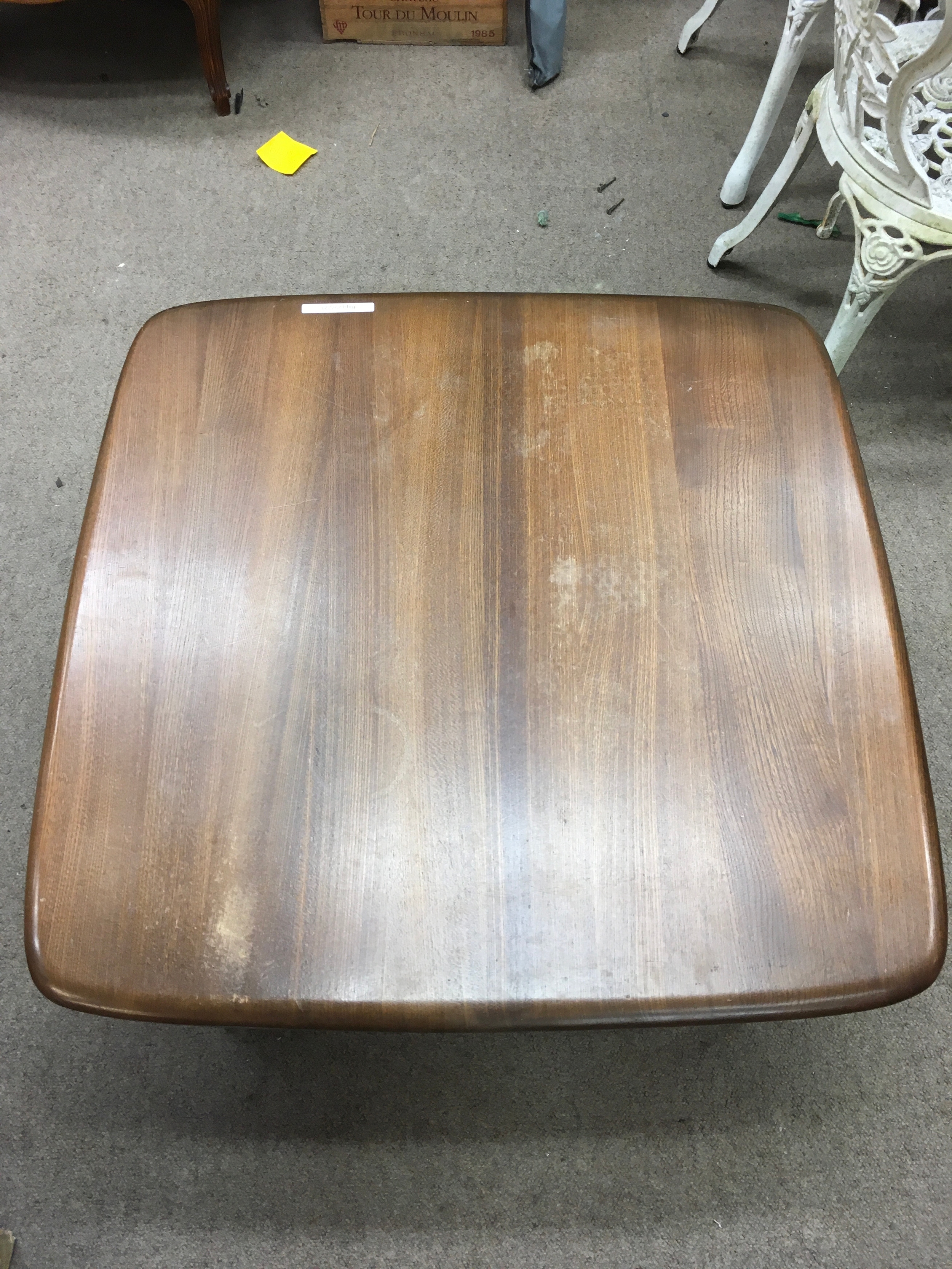 Ercol medium oak coffee table with United understretcher   75cm x 75cm x 40cm