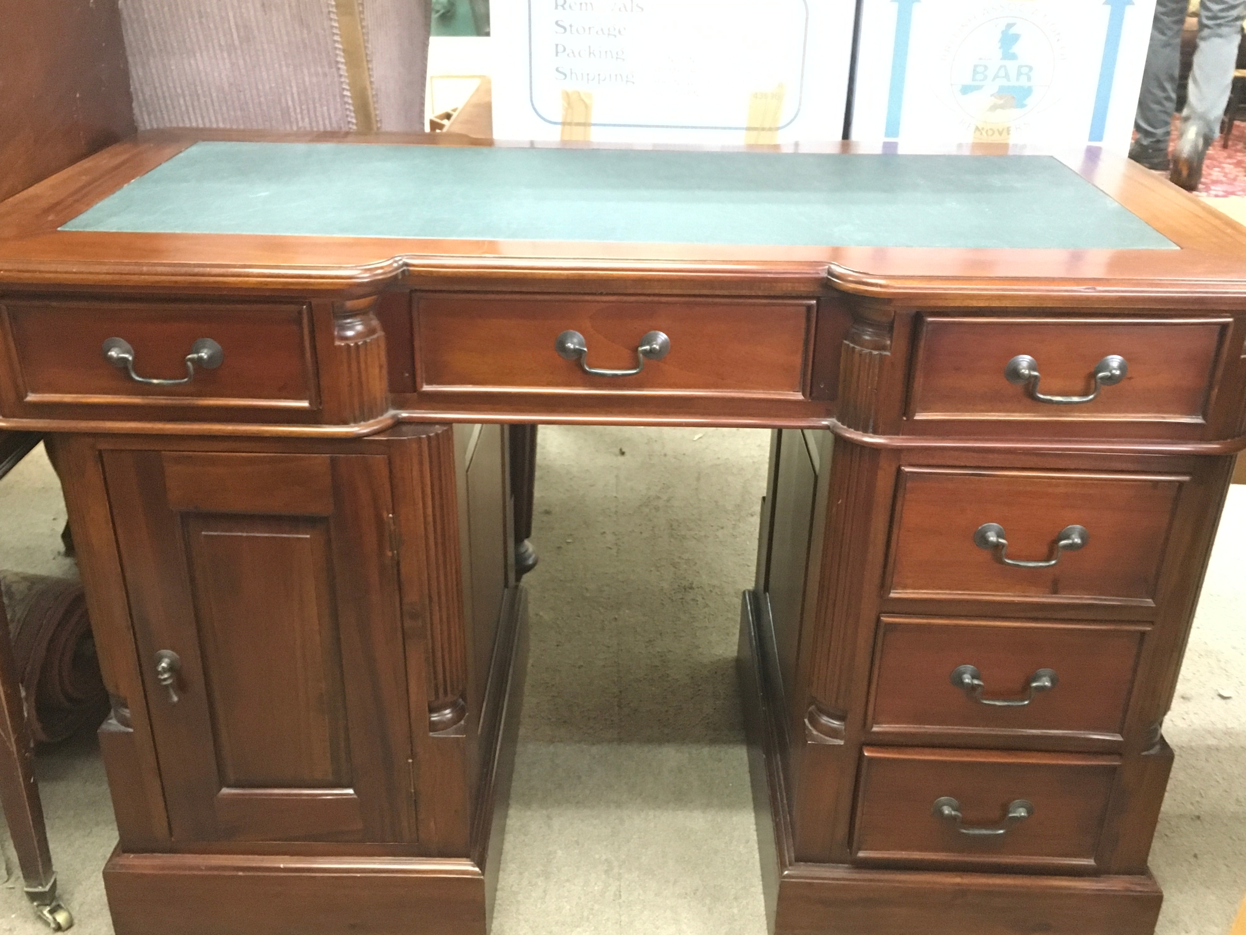 Mahogany desk  width: 120cm height: 76cm length: 60cm