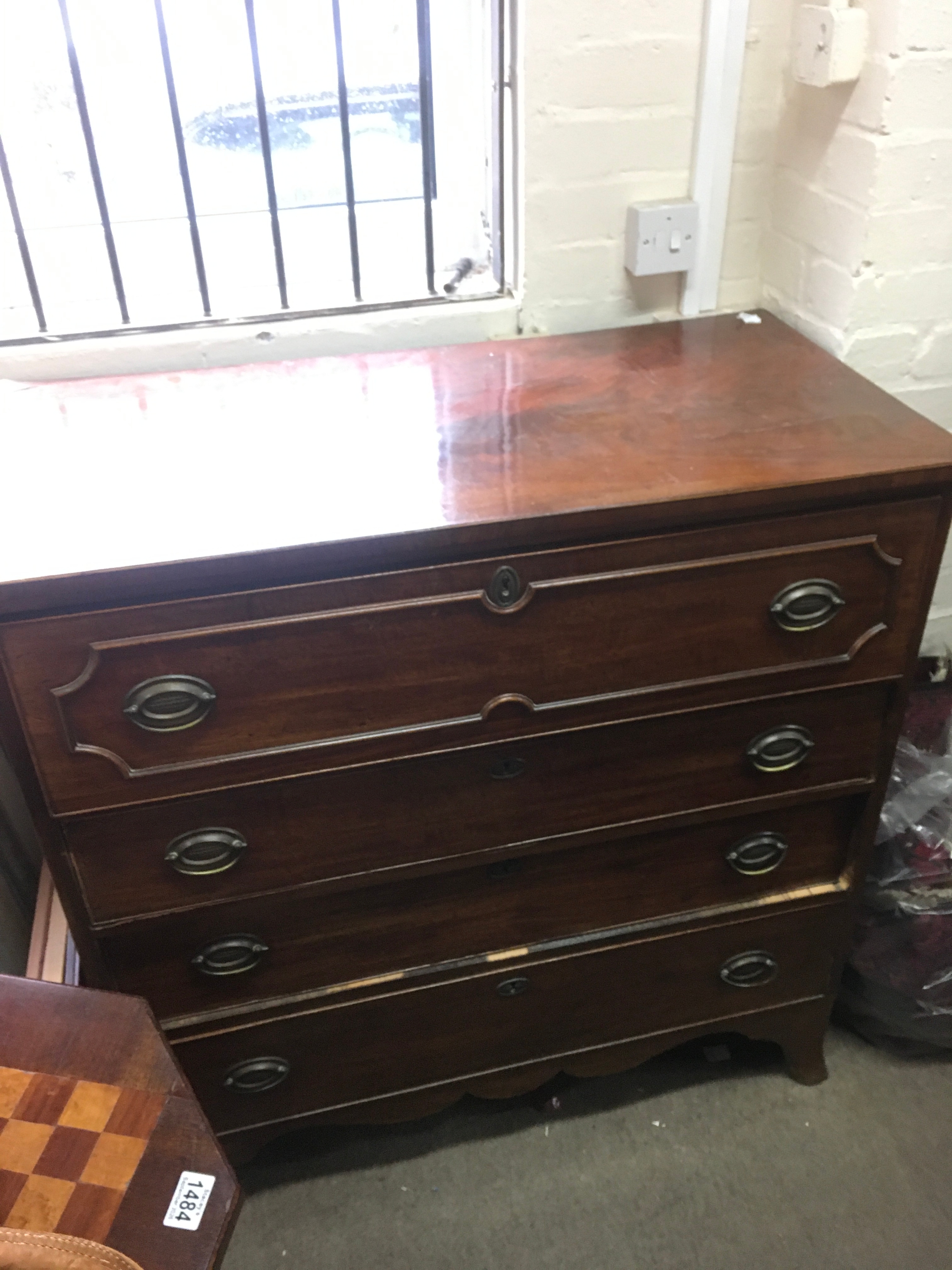 A chest of drawers 106cm tall, 102cm wide, 52cm long. No reserve