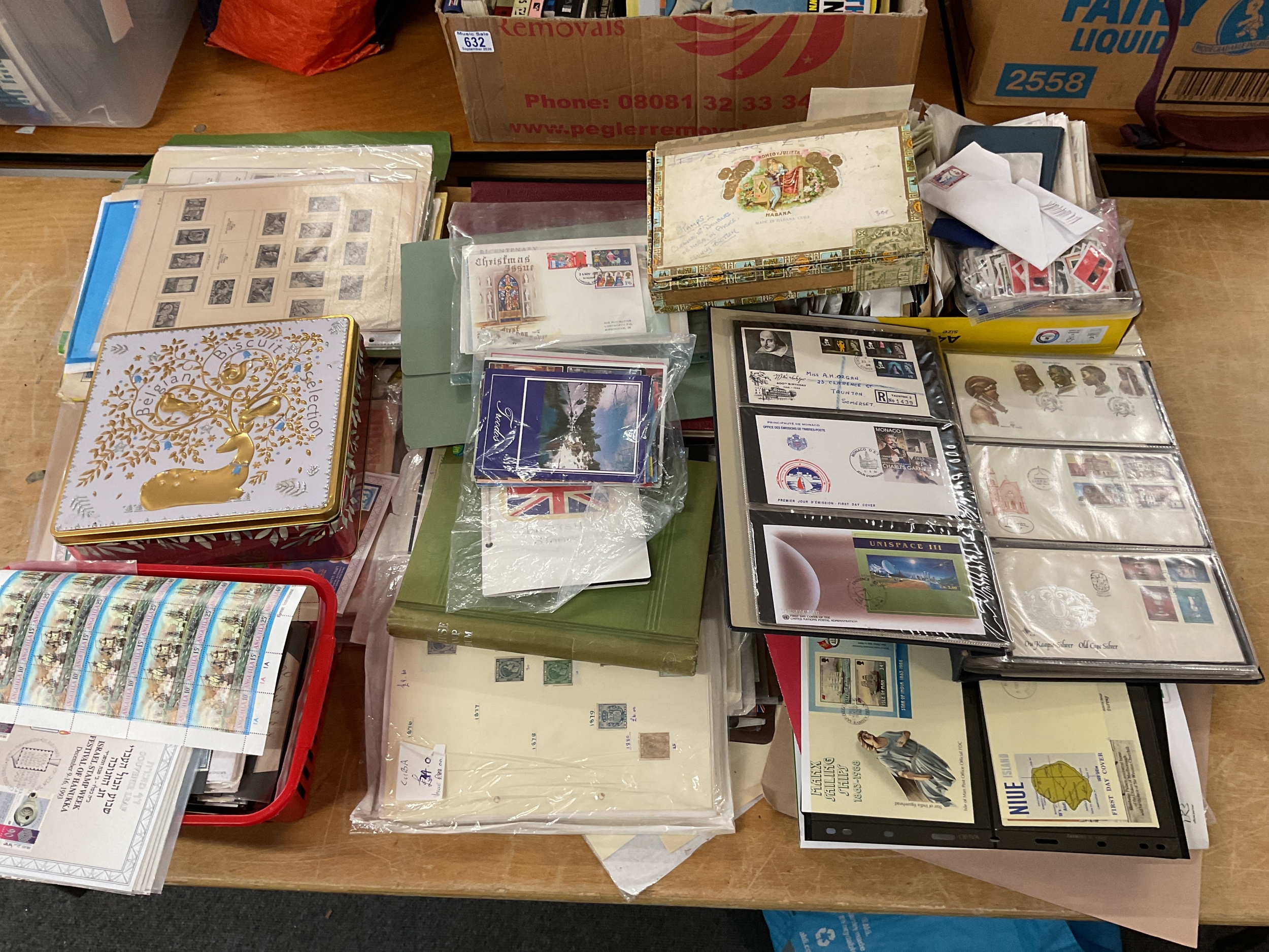 Large qty stamps FDCs leafs, sheets, etc.