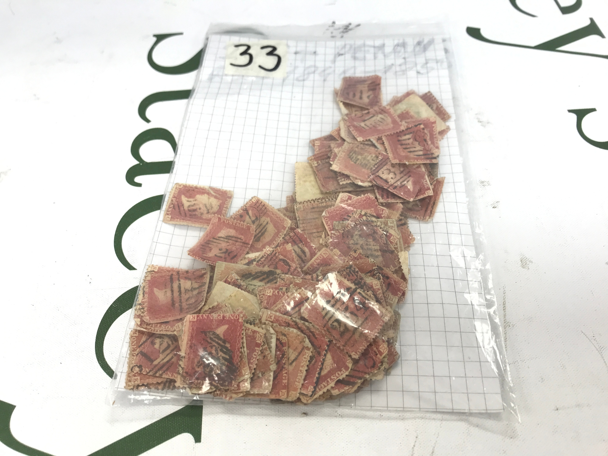 200+ Queen Victoria Penny red stamps 1840-1850s used 