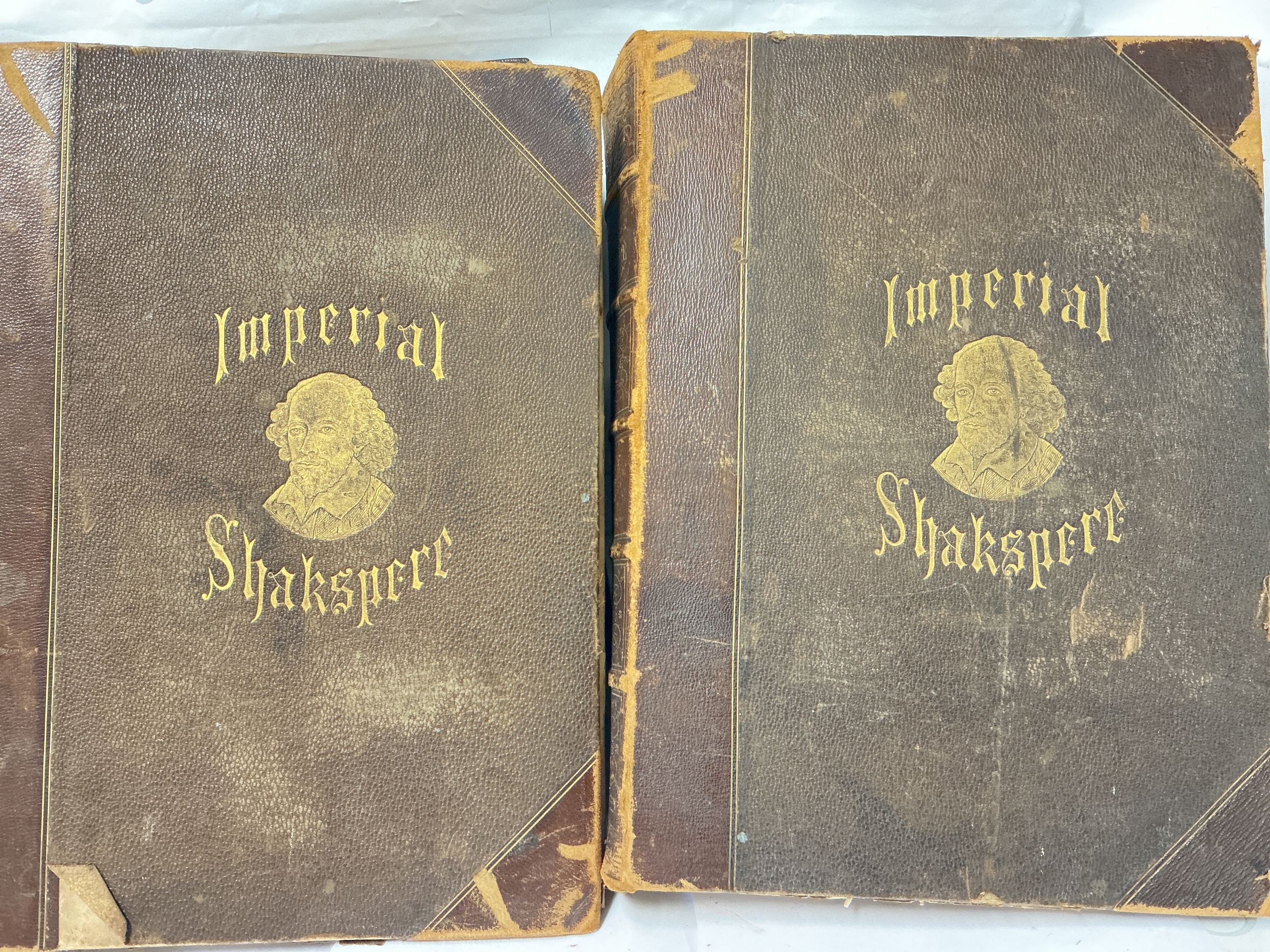 2 Large Bound Books, The Works Of Shakspere Imperial Edition Vols 1 And 2