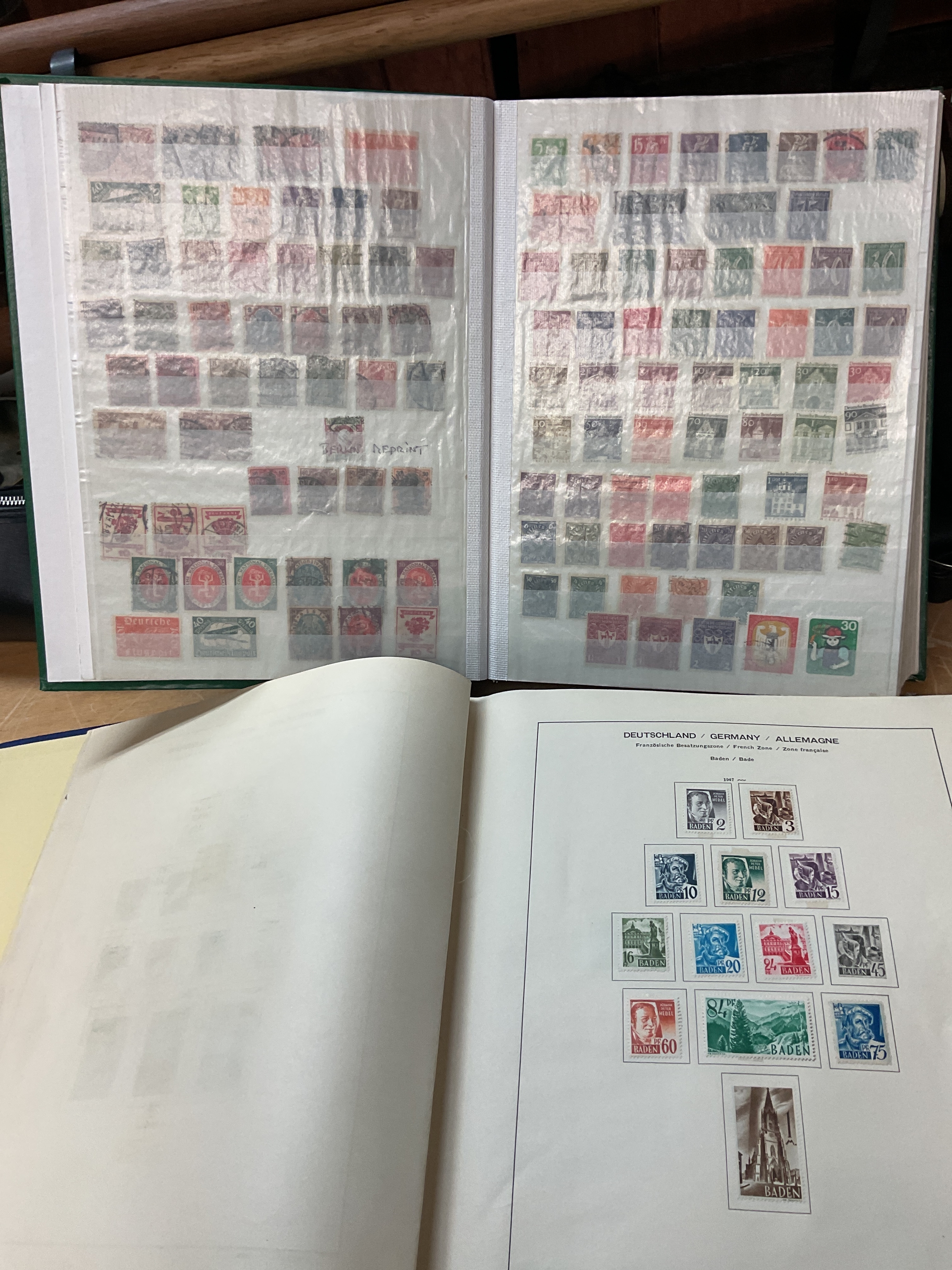 Two albums of German stamps.