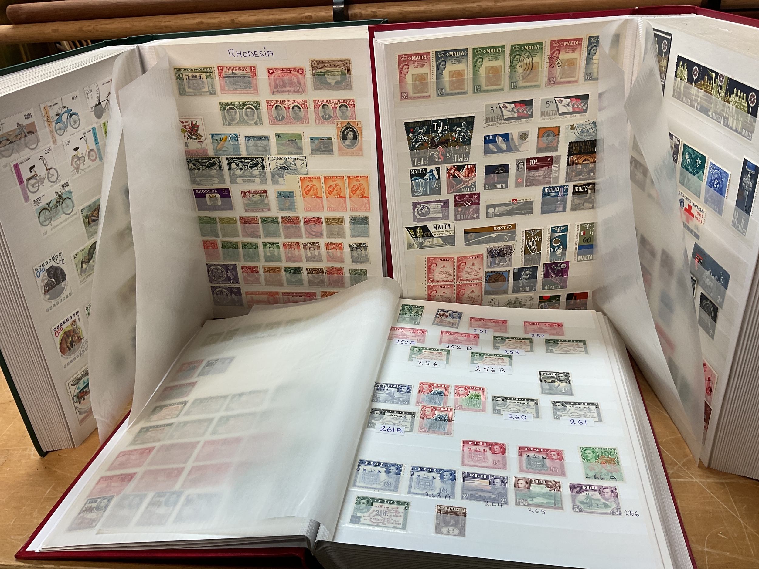 Three albums of world stamps to inc GVIR Early issues.