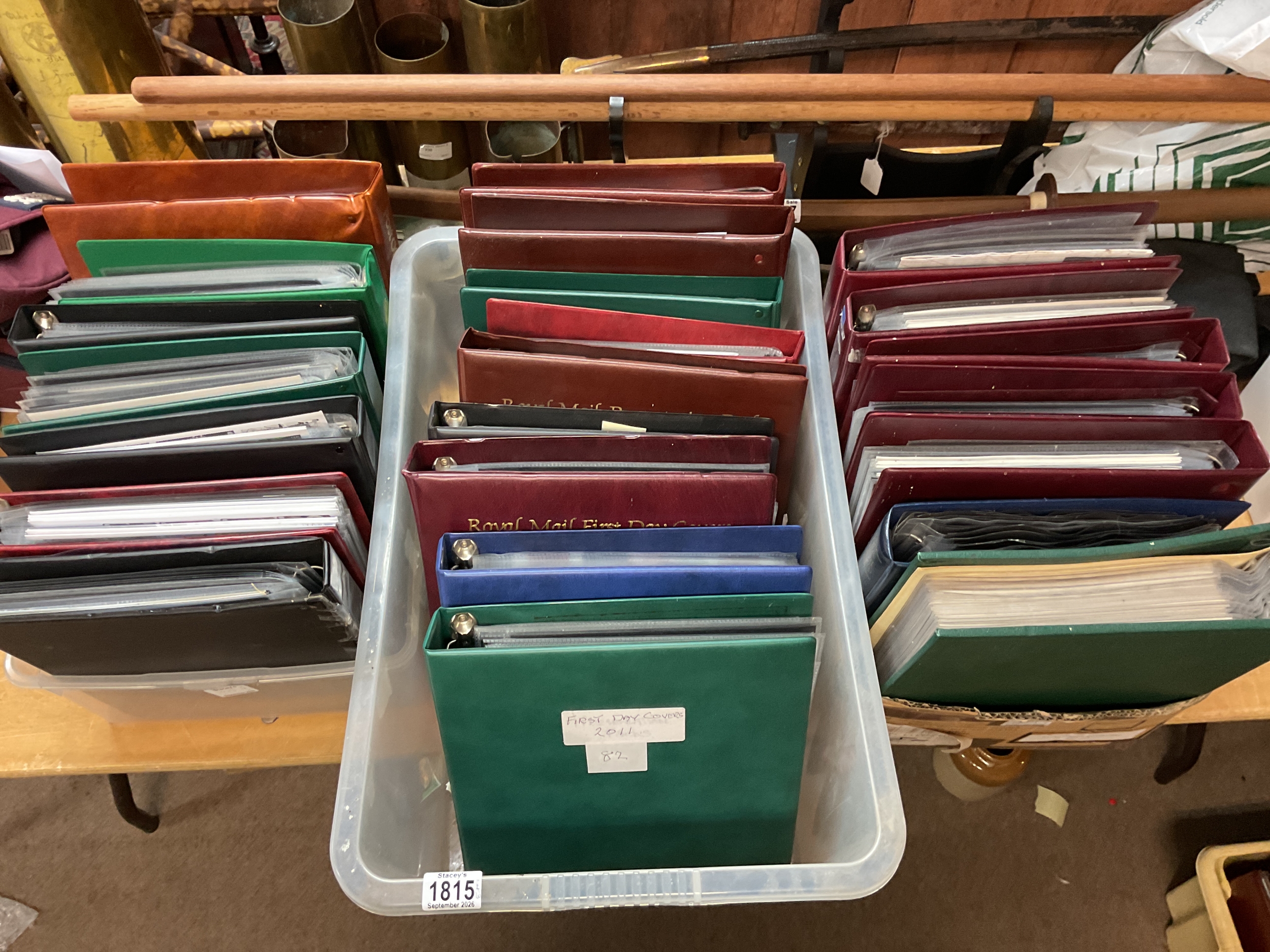 Three boxes of FDCs in albums 2013-2022