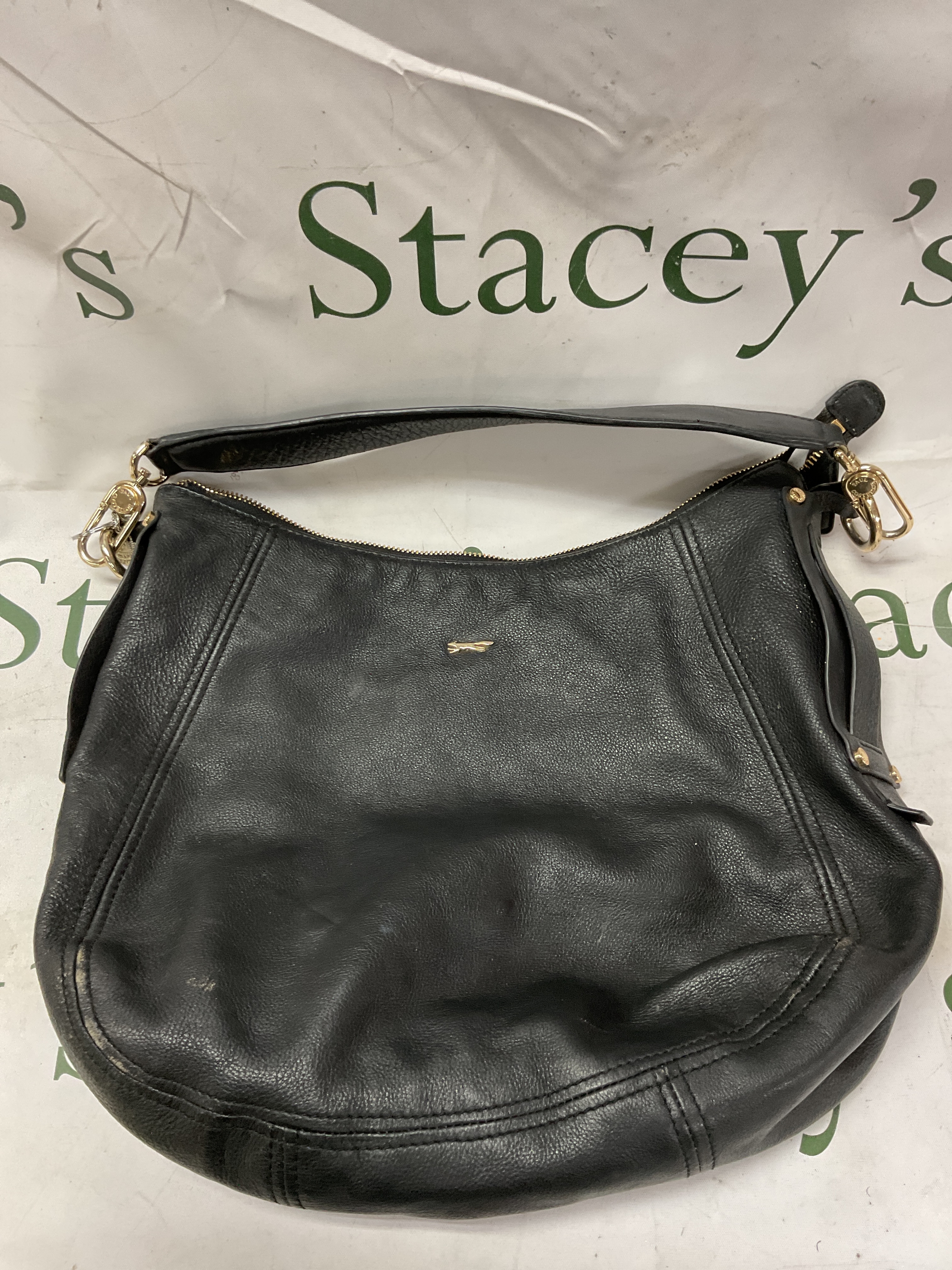 Paul Costello black leather handbag.  NO RESERVE