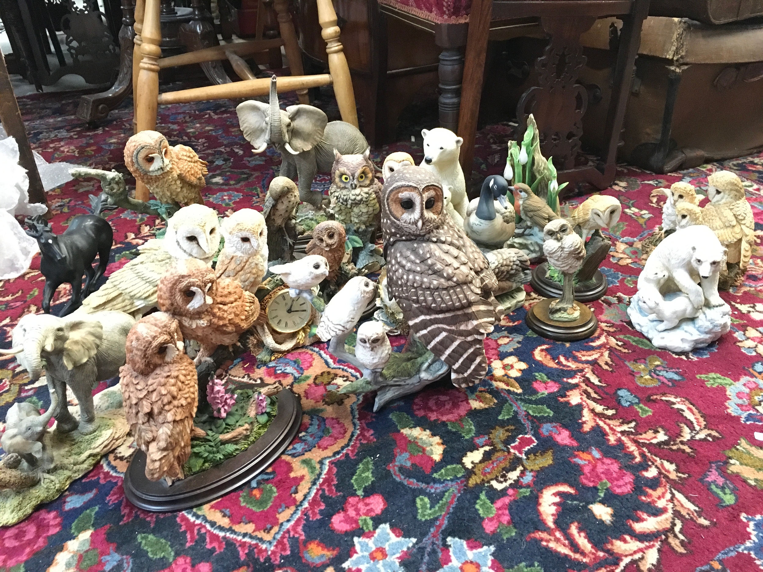 Collection of country artist animal ceramic figures