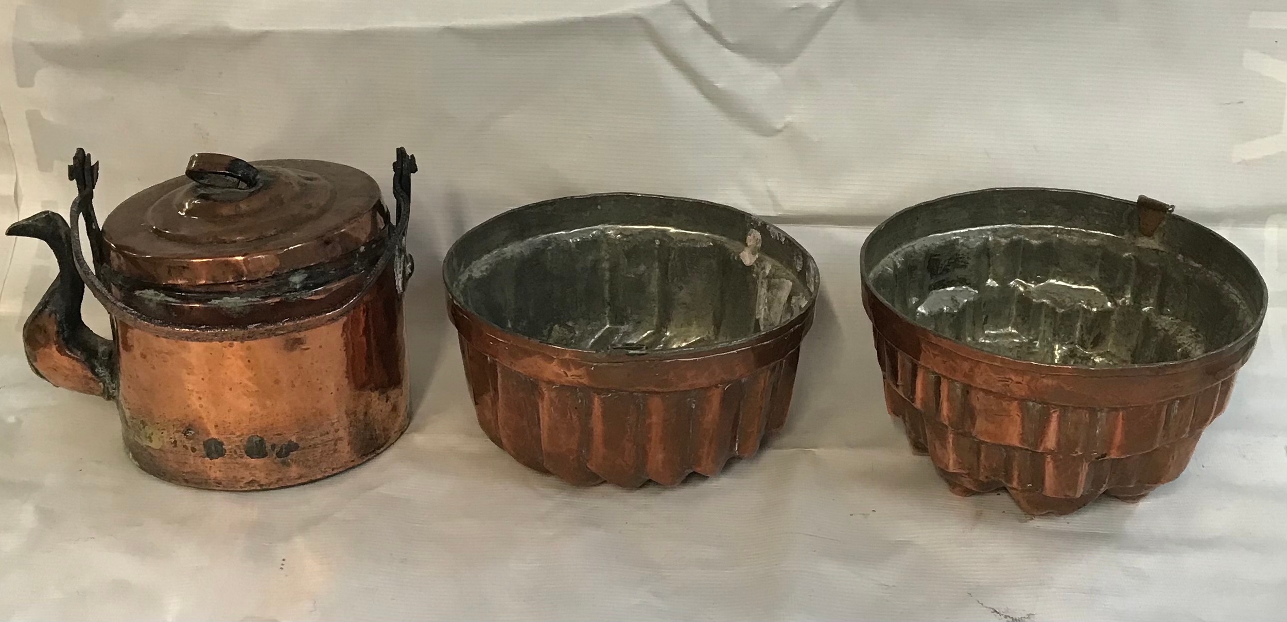 Vintage copper kitchenware lot  NO RESERVE