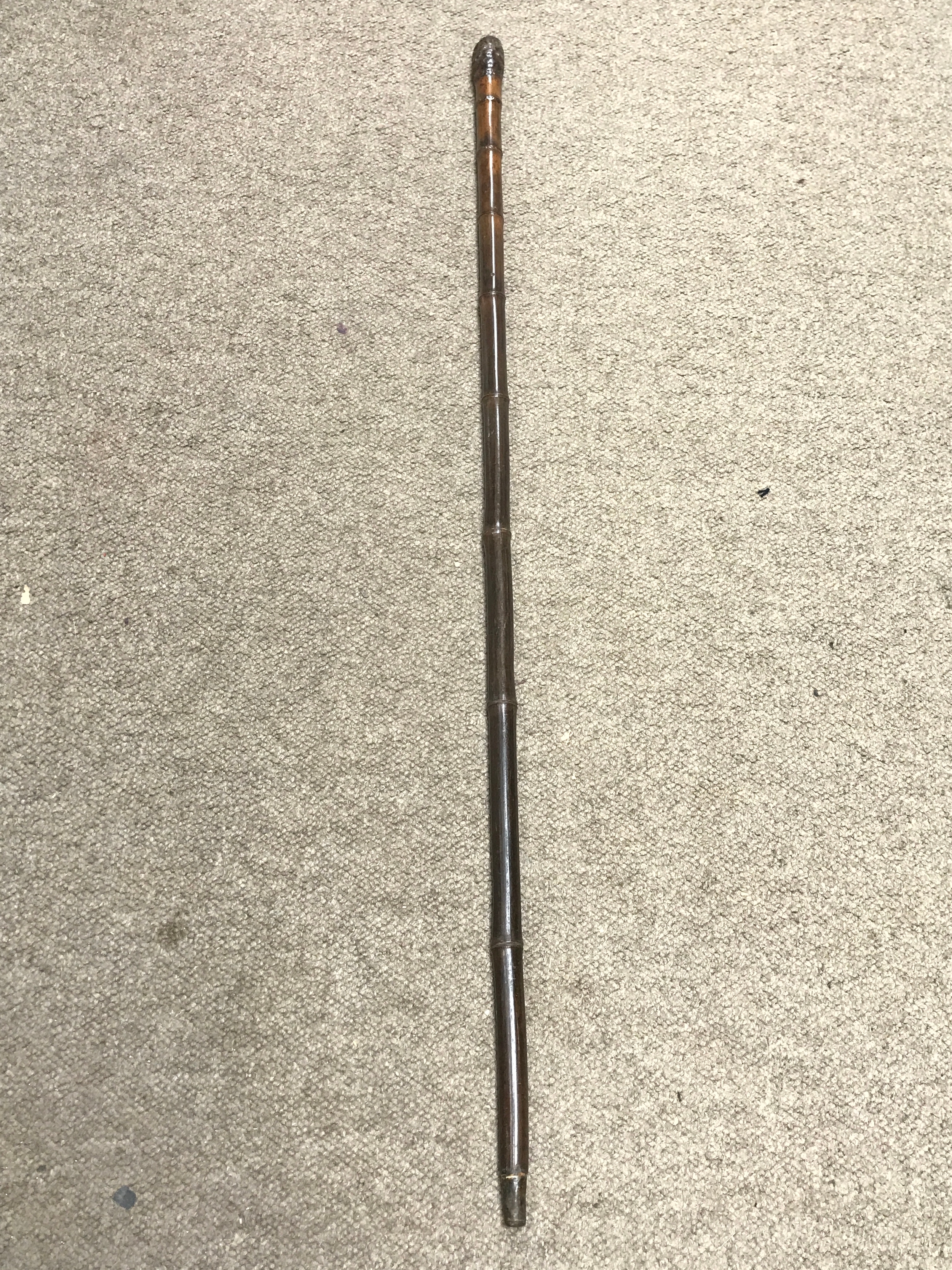 A natural bamboo sword stick, blade 39cm marked Solingen. 90 cm long 