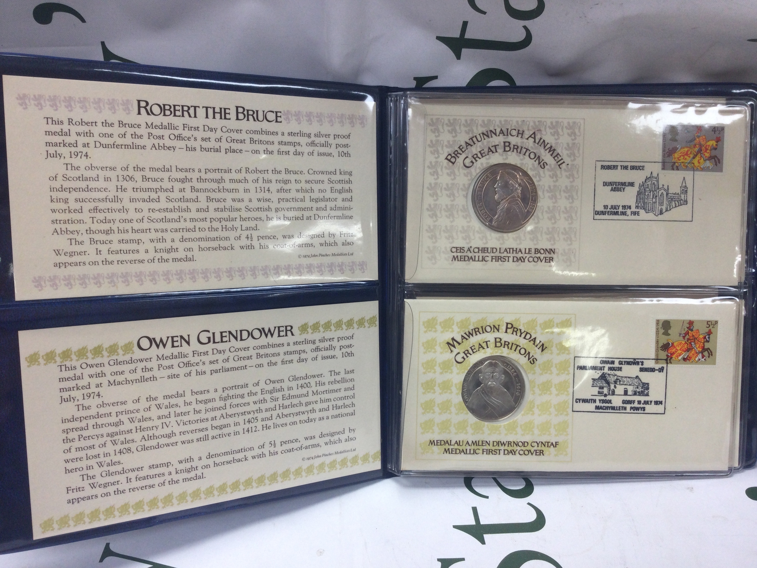 Great Britons Medallic First Day Covers John Pinches