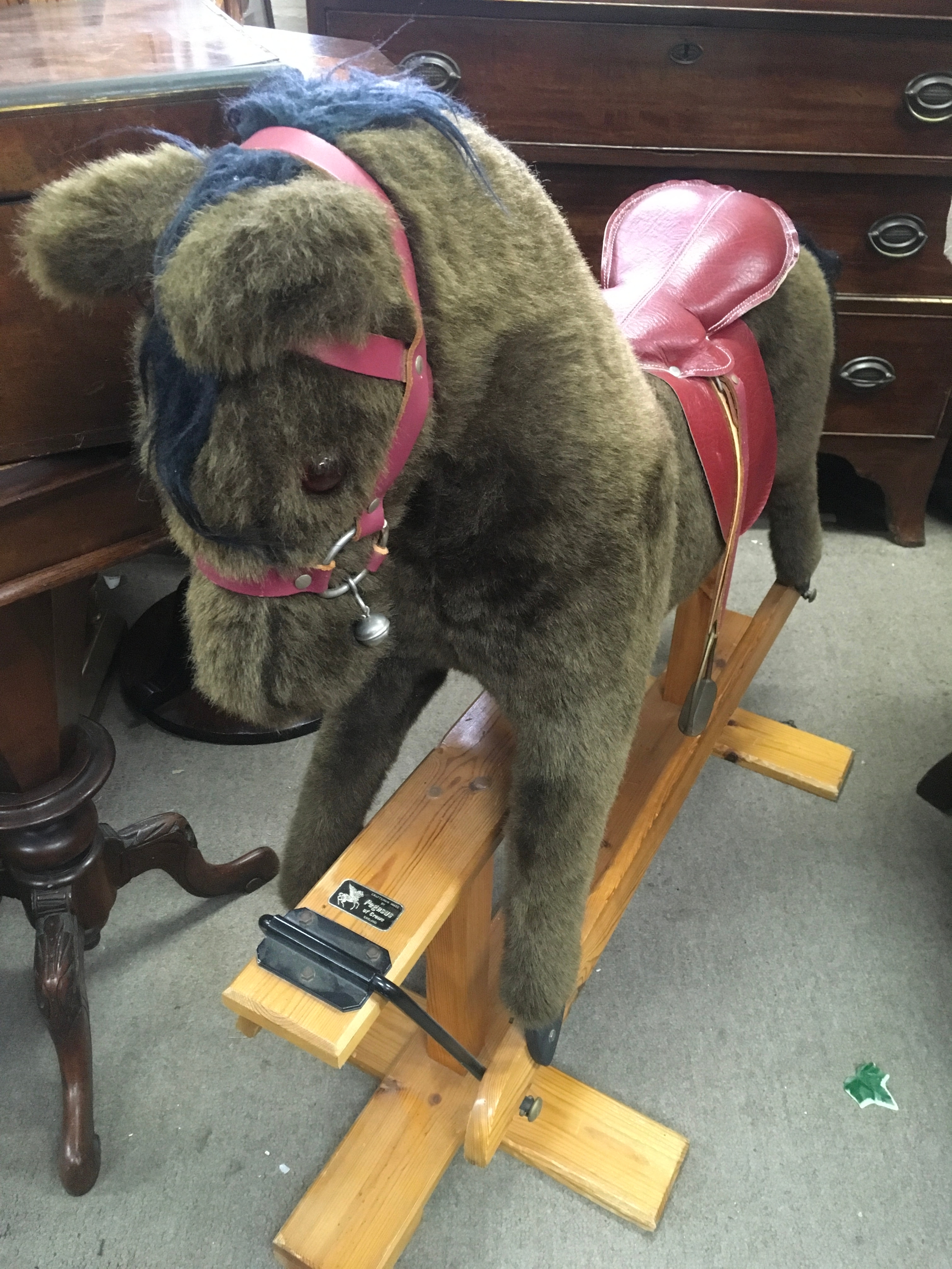 A vintage children's rocking horse by Pegasus of Crewe ,92cm tall Approx. No reserve