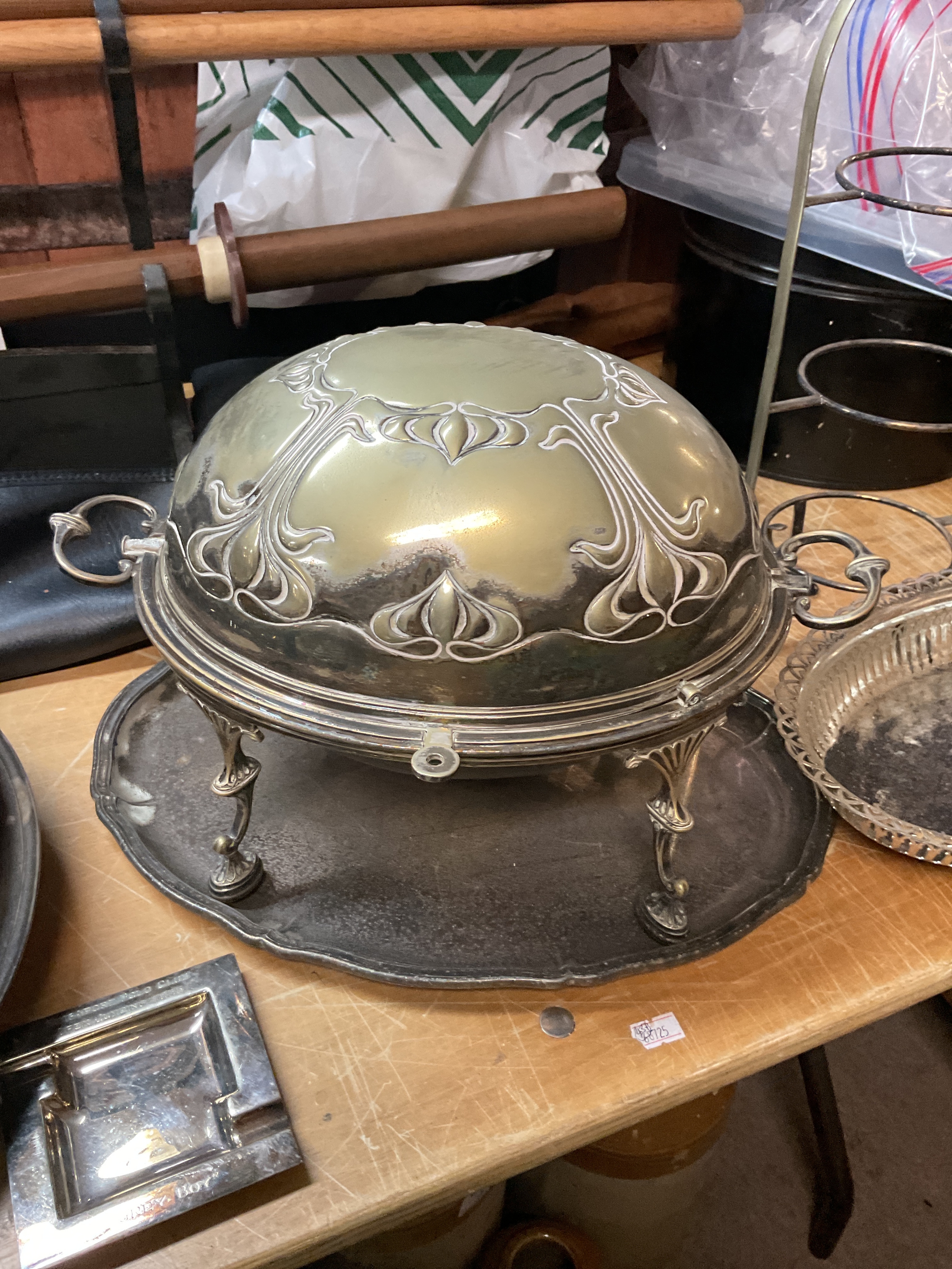 Large amount of EPNS to inc large set of Mappin and Webb cutlery, trophies and a J Dixon and sons Art Nouveau Entree dish.