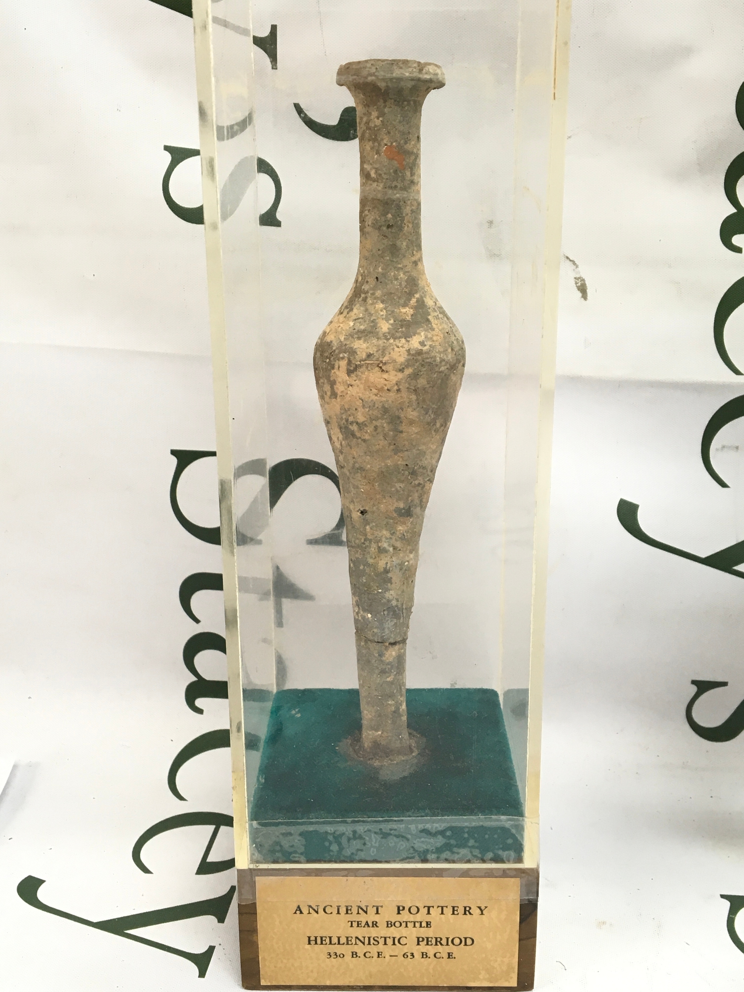 An ancient pottery 'tear bottle' Hellenistic period 330 BCE- 63 BCE . No reserve 