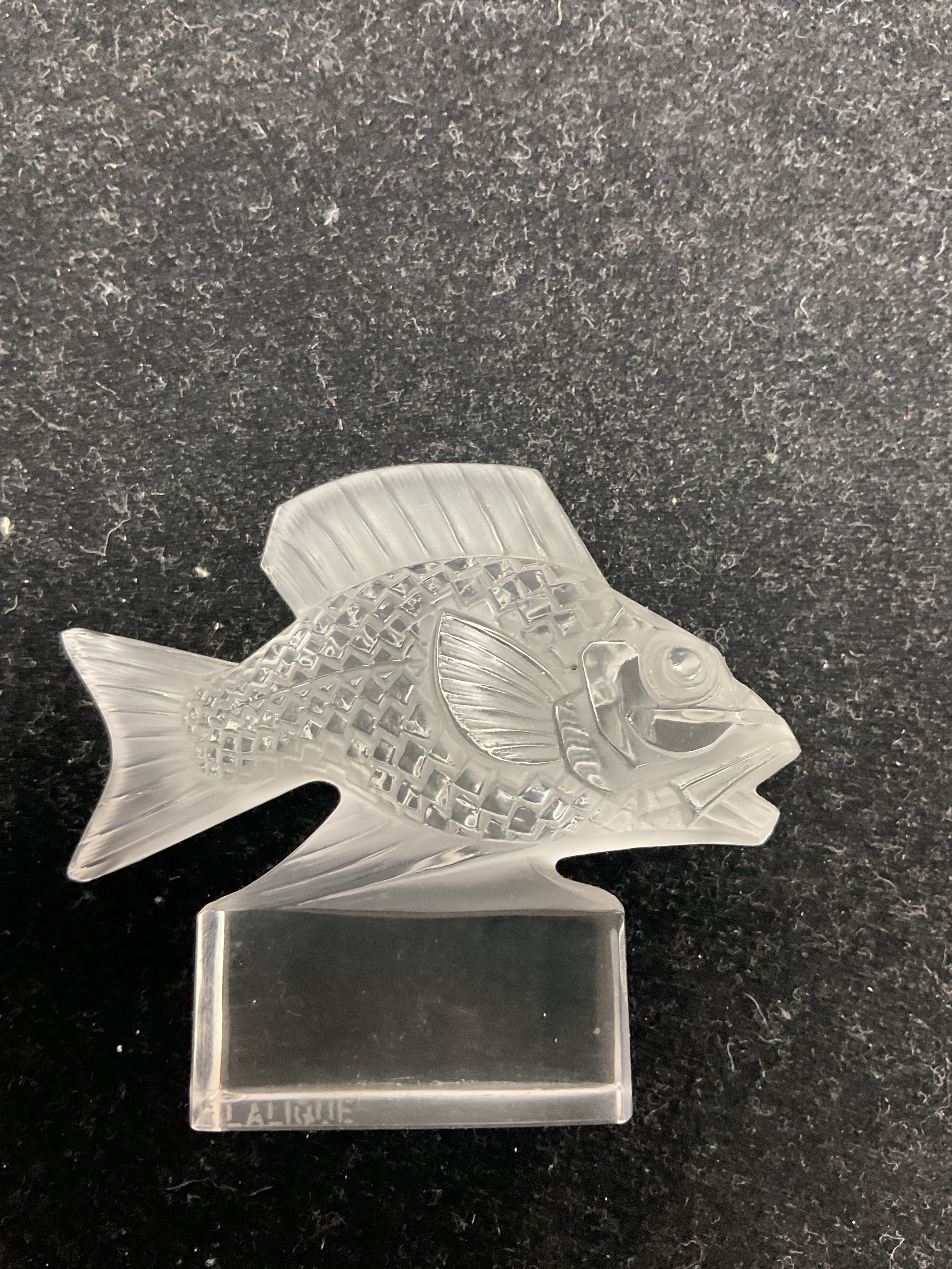 RLalique Barbillon fish paperweight.