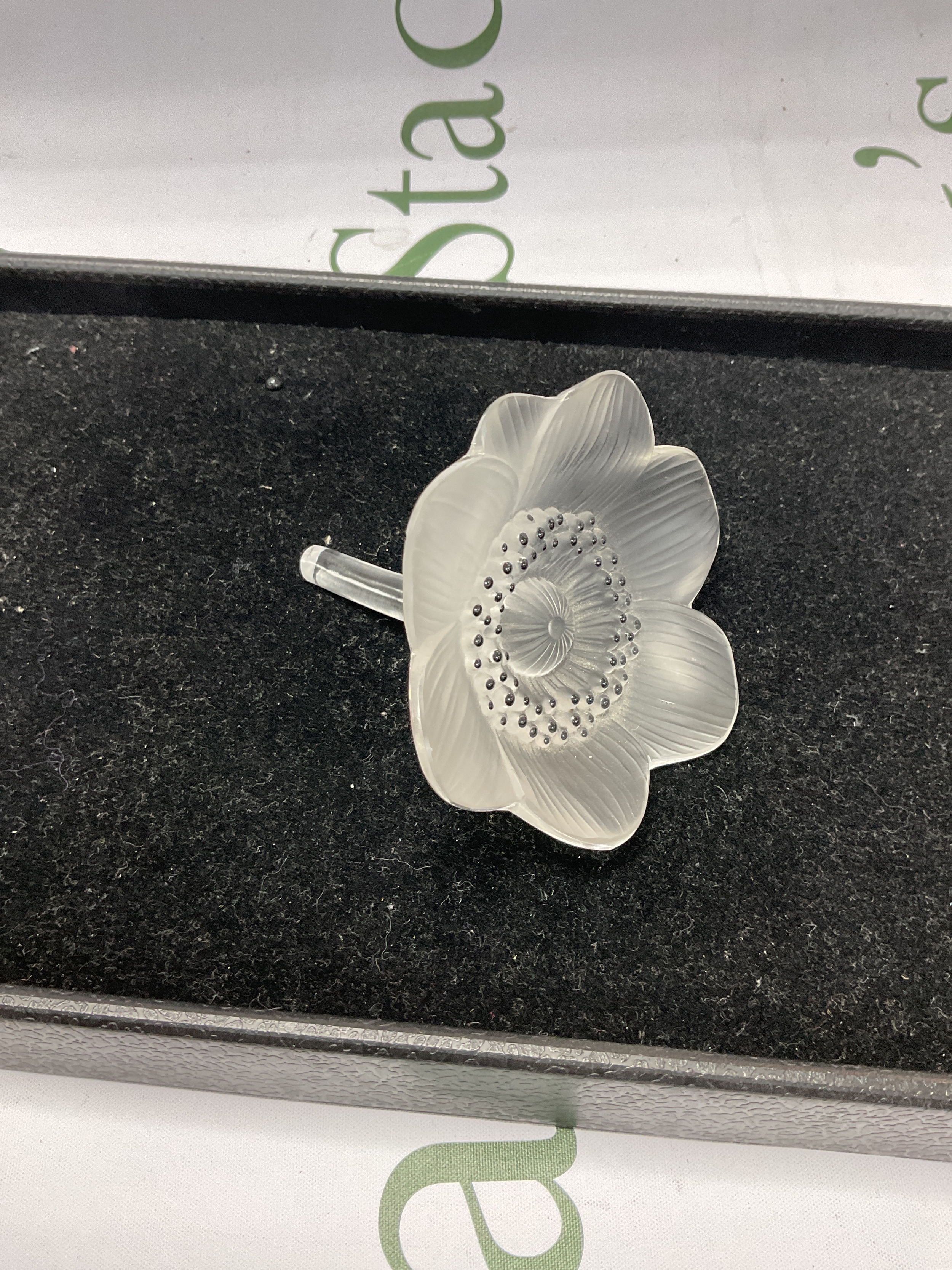 Lalique France  Anenome paperweight.