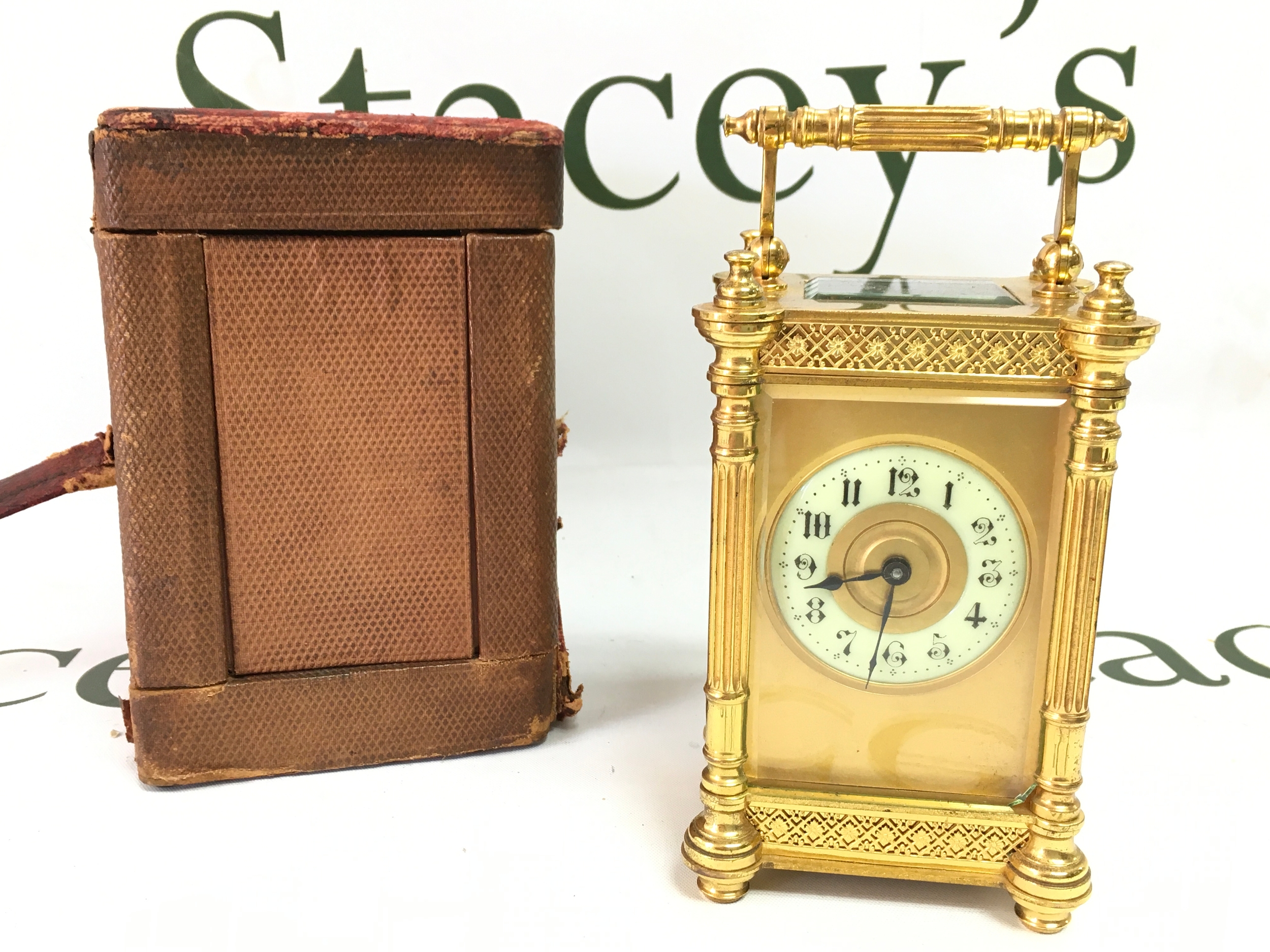 A carriage clock cased NO RESERVE