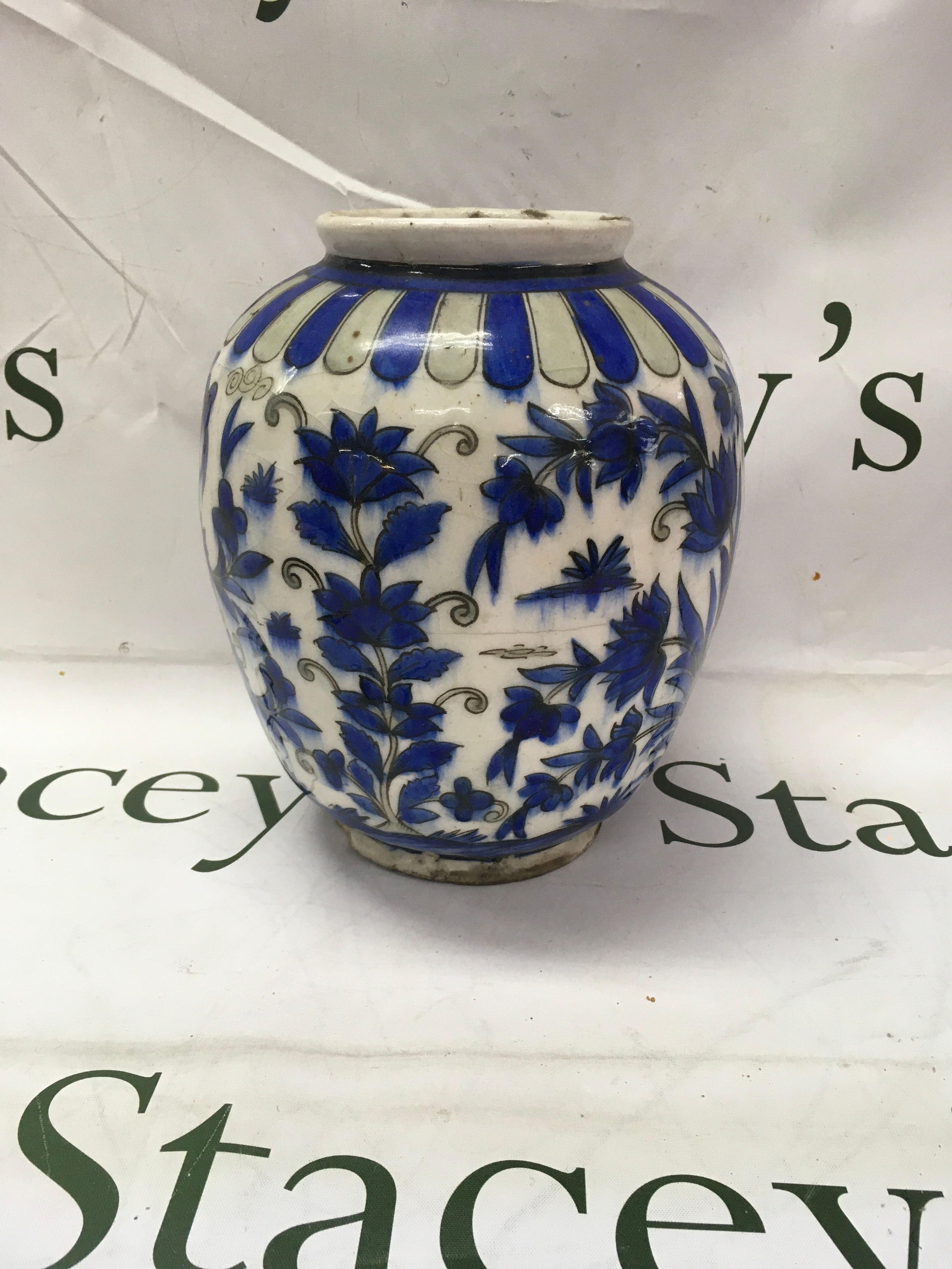 Persian iznik-style vase made in the late 19th century