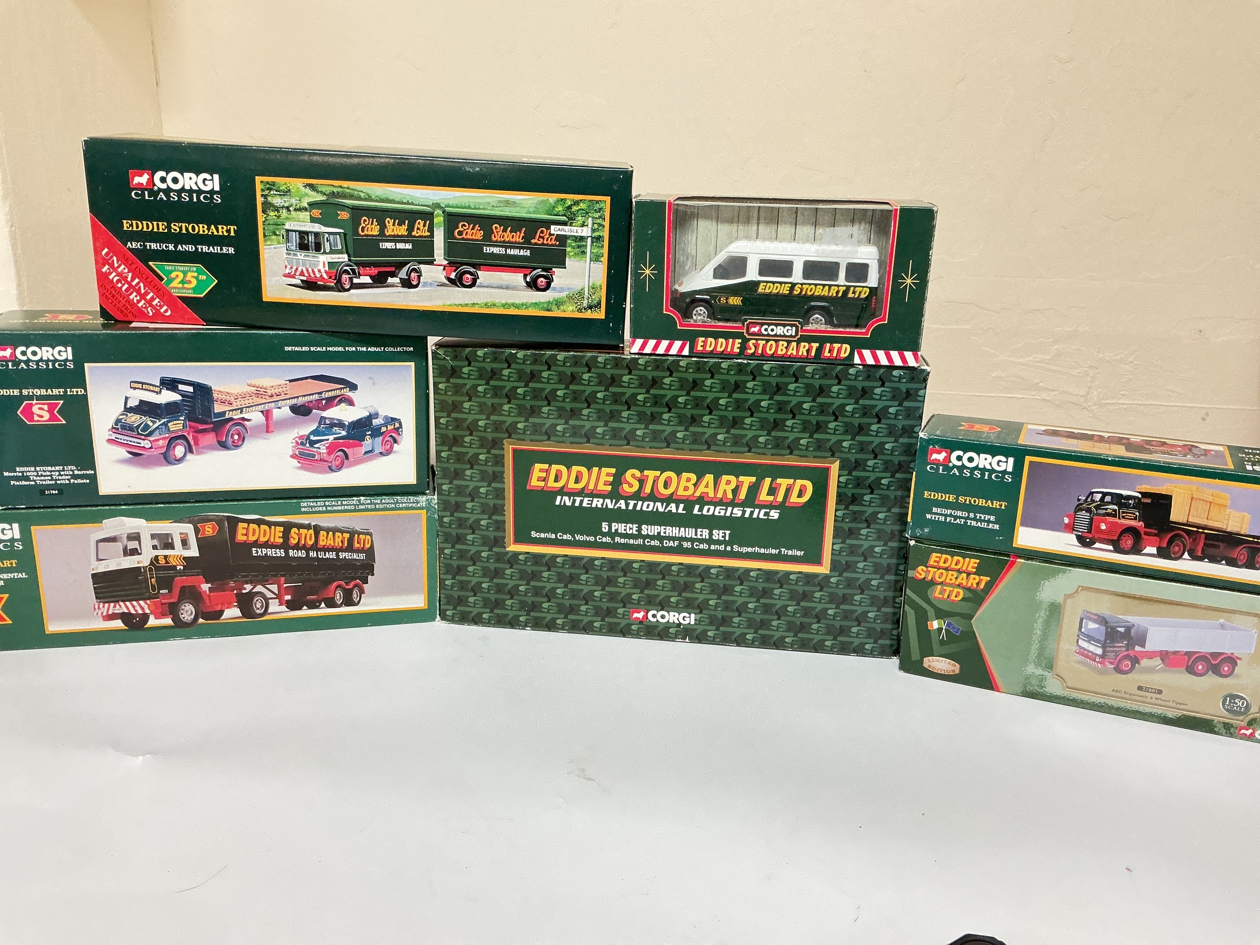 A Collection Of Boxed Corgi Diecast In Eddie Stobbart Livery.