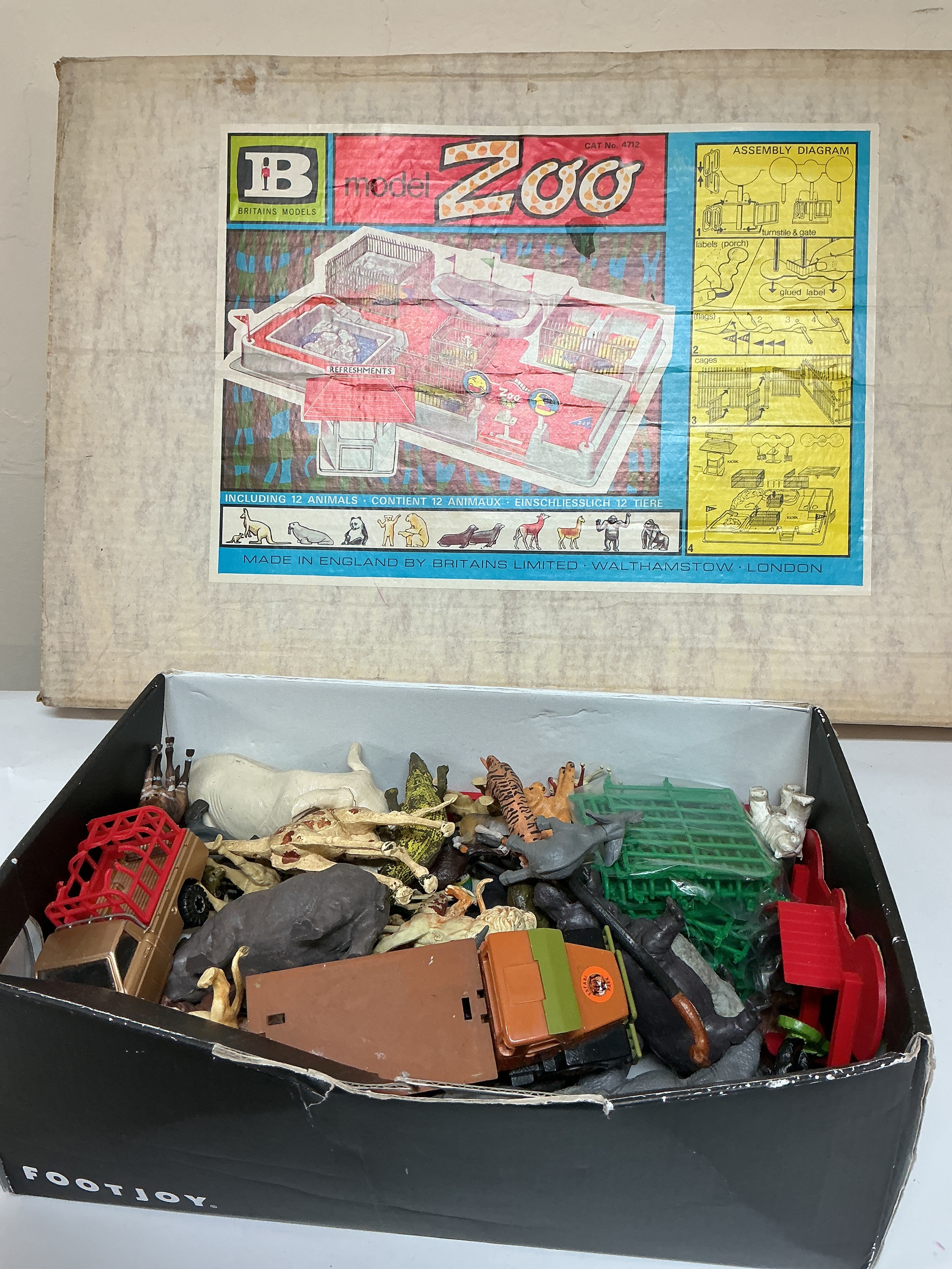 A Britains Model Zoo (incomplete) And A Collection Of Animals And Accessories. No Reserve. (2)