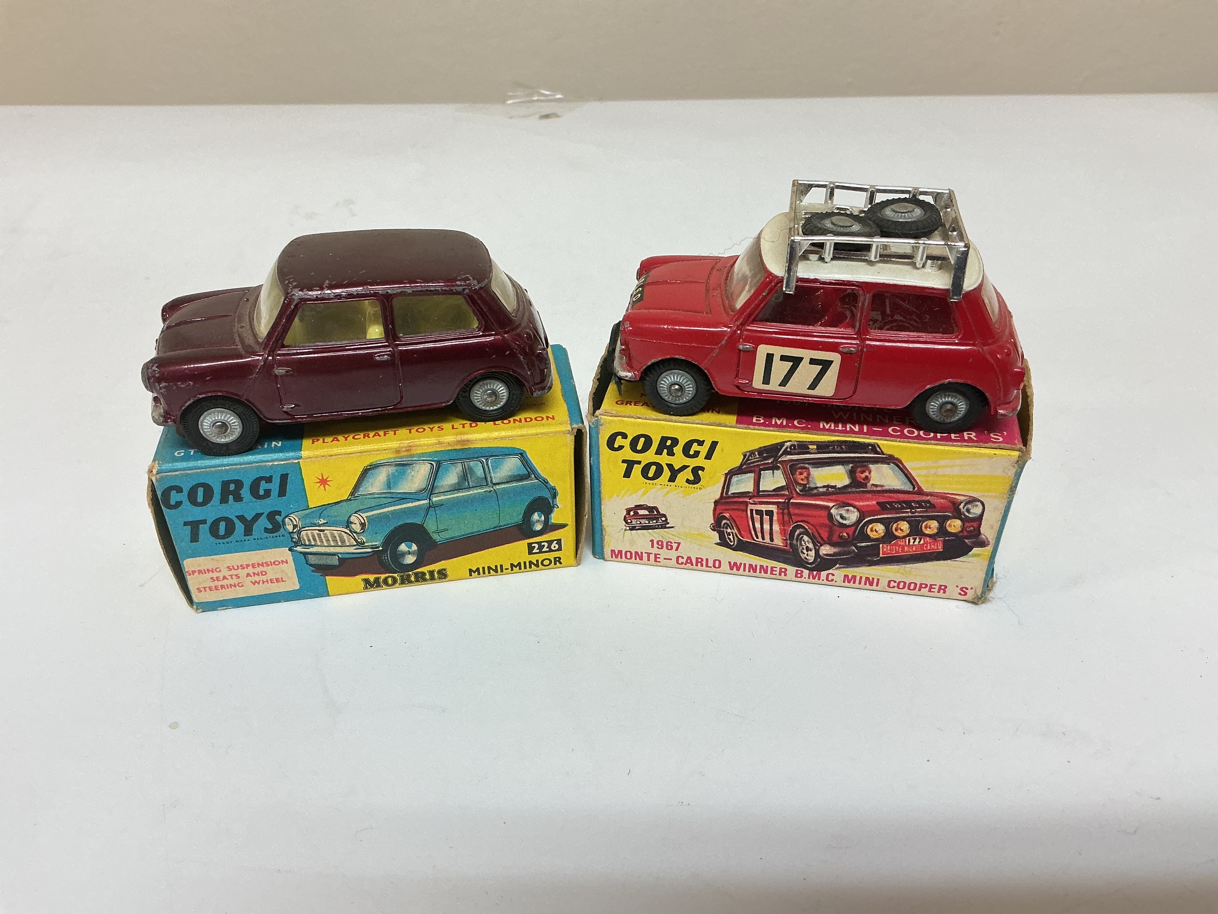 A Boxed Corgi Morrison Mini-Minor #226 And A Monte-Carlo Winner B.M.C. Mini Cooper S #339
