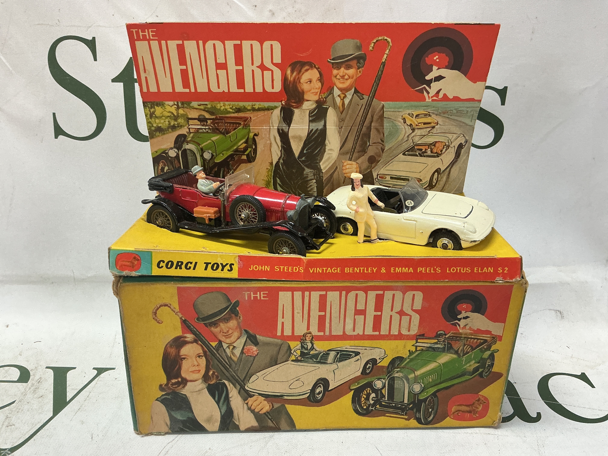 A Boxed Corgi The Avengers Gift Set #40, Umbrellas Missing, No Reserve.