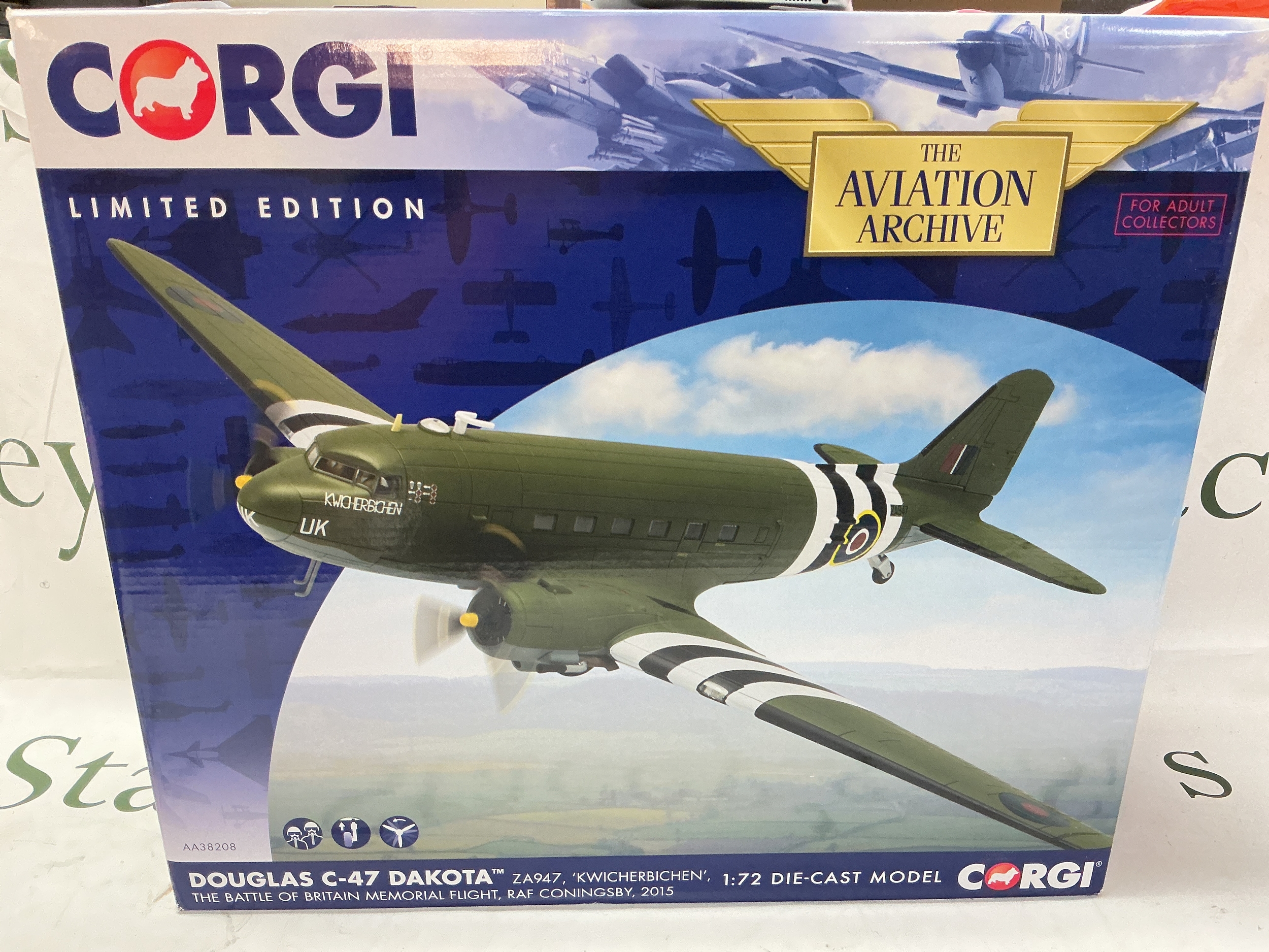 A BoxedCorgi Aviation Archive DouglasC-47 Dakota #AA38208 1/72 Scale.