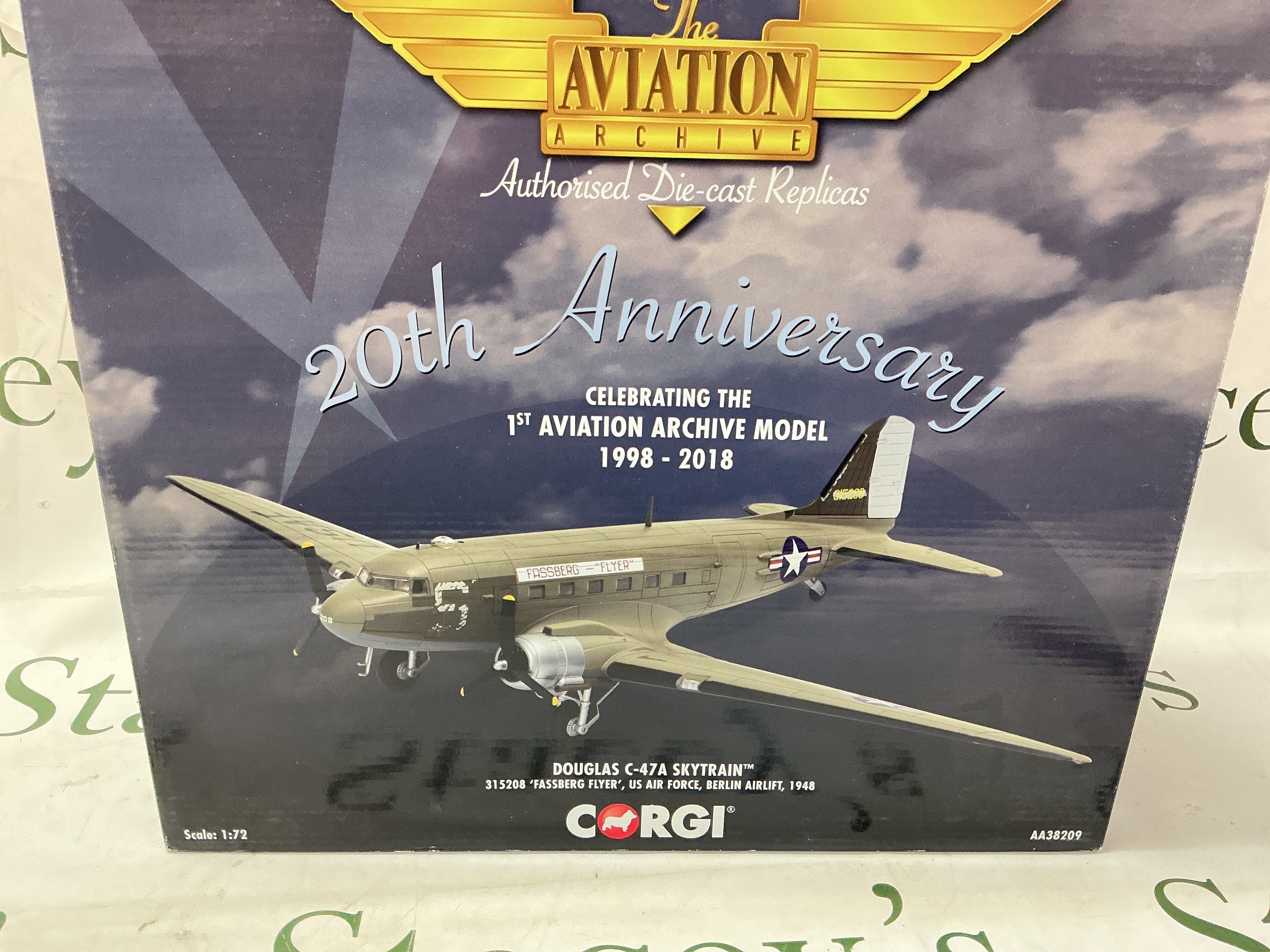 A Boxed Corgi Aviation Archive Douglas C-47A Skytrain #AA38209 1/72 Scale.