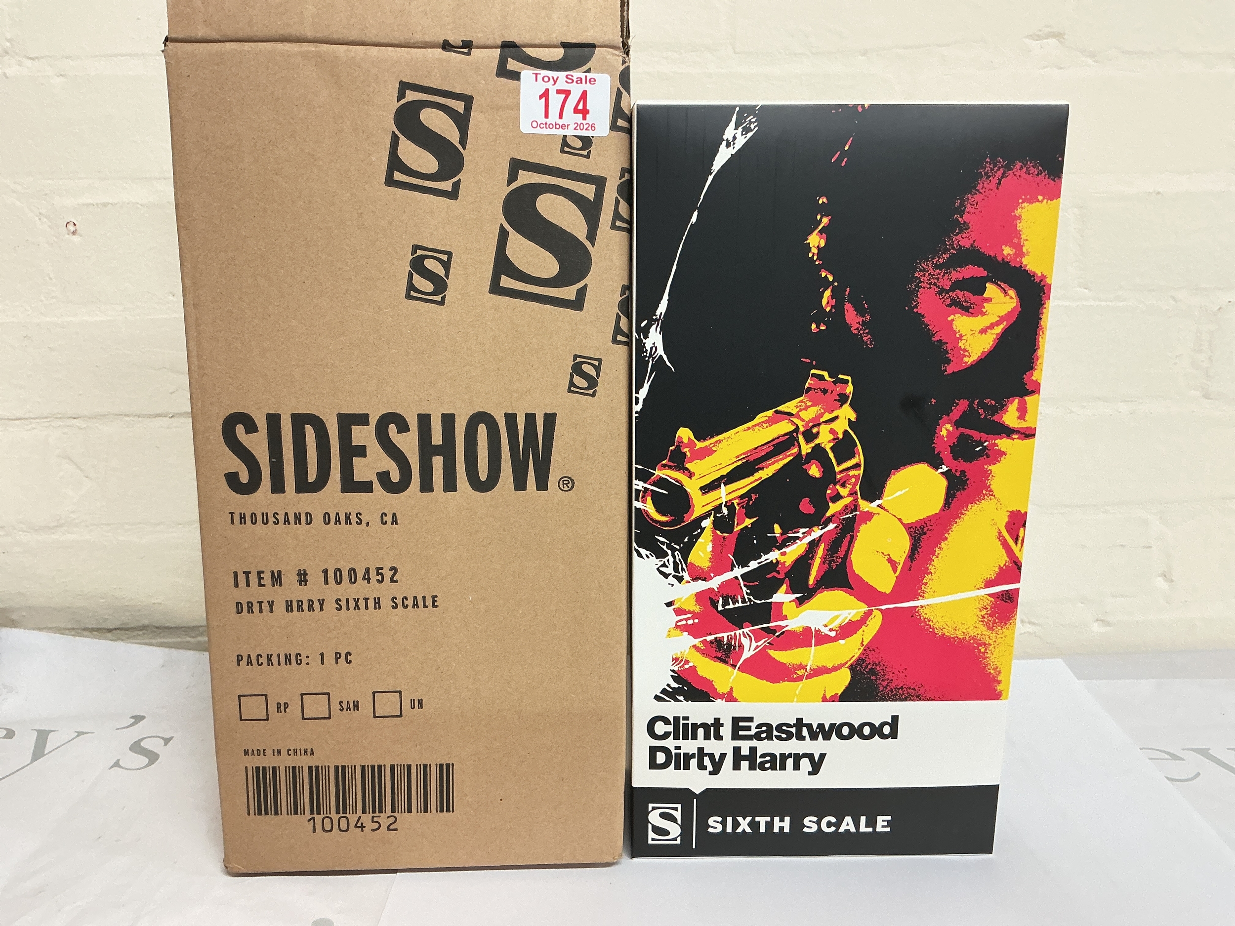 A Boxed Sideshow 1/6 Scale Model Of Clint Eastwood, Dirty Harry. With Shipping Box.