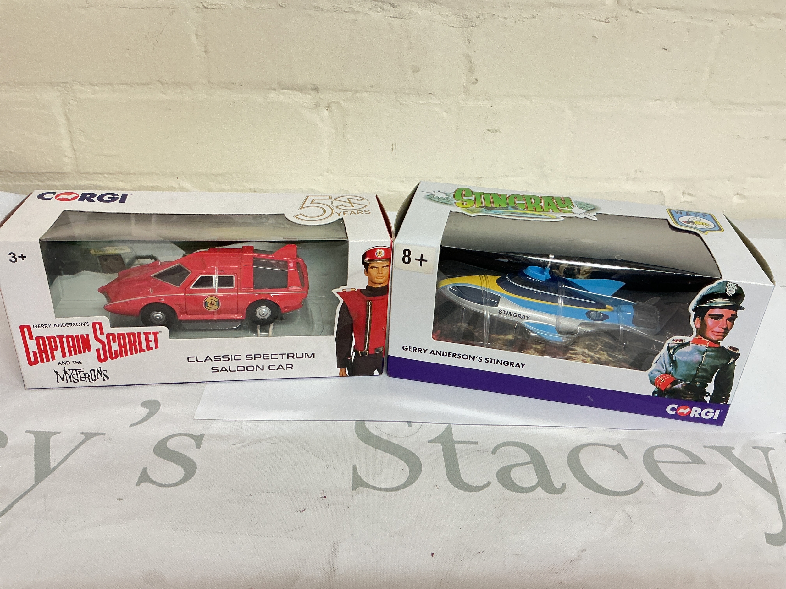 A Boxed Corgi Captain Scarlet Classic Spectrum Saloon Car And A Boxed Corgi Stingray.