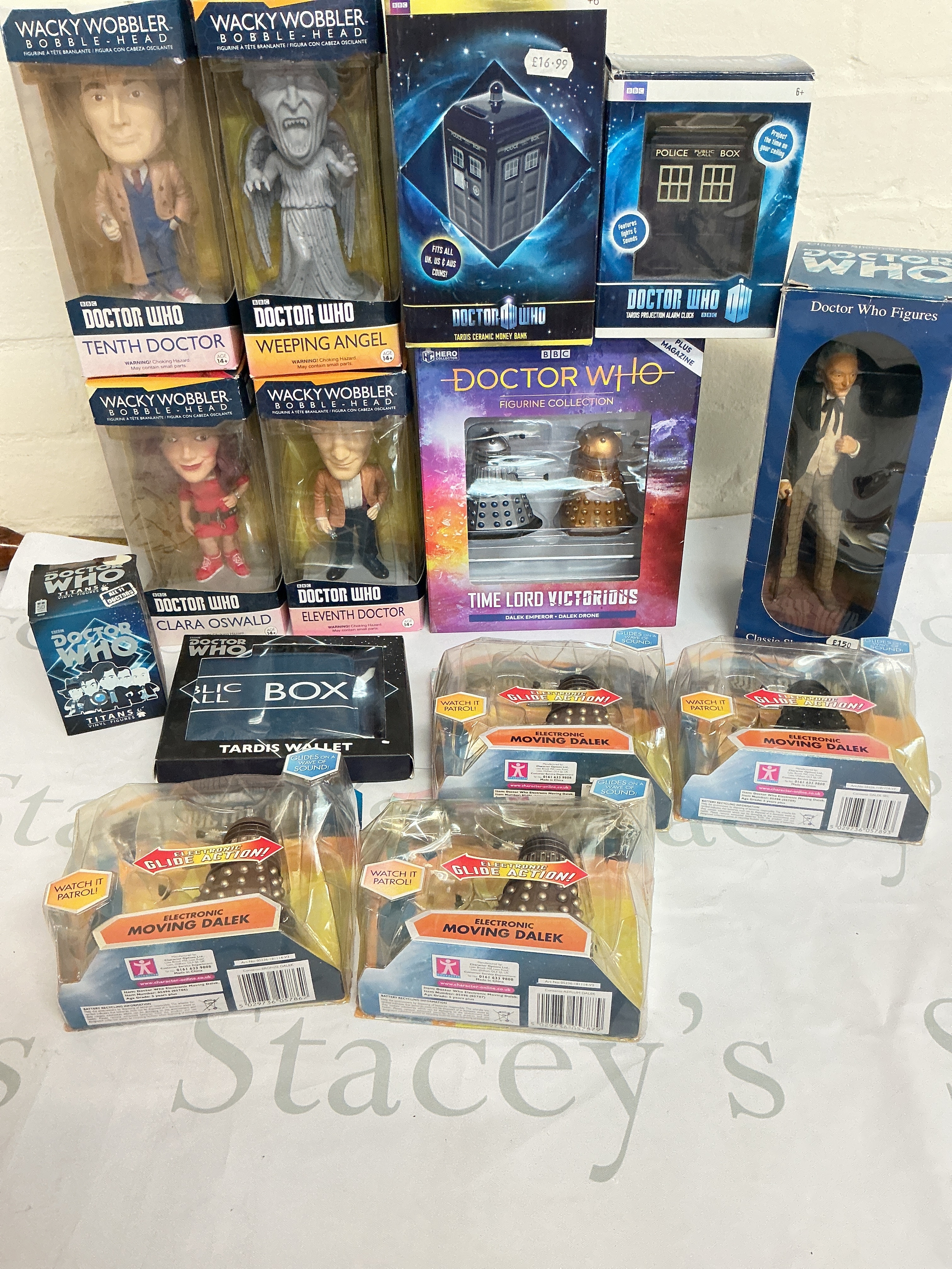 A Collection Of Various Boxed Doctor Who Toys And Figures Includes Funko And Heritage Line.