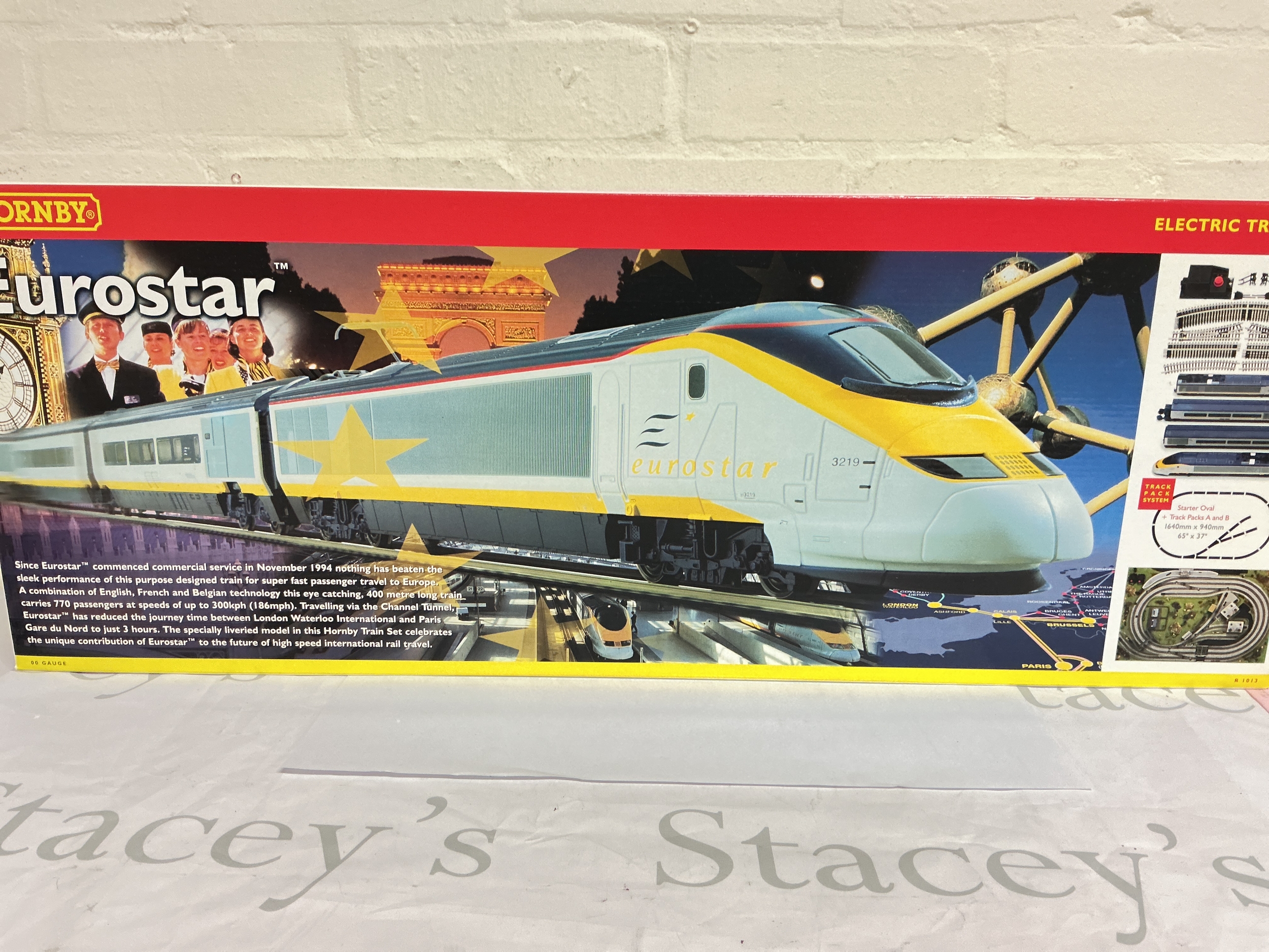A Boxed Hornby 00 Gauge Eurostar Train Set #R1013.  No Reserve.