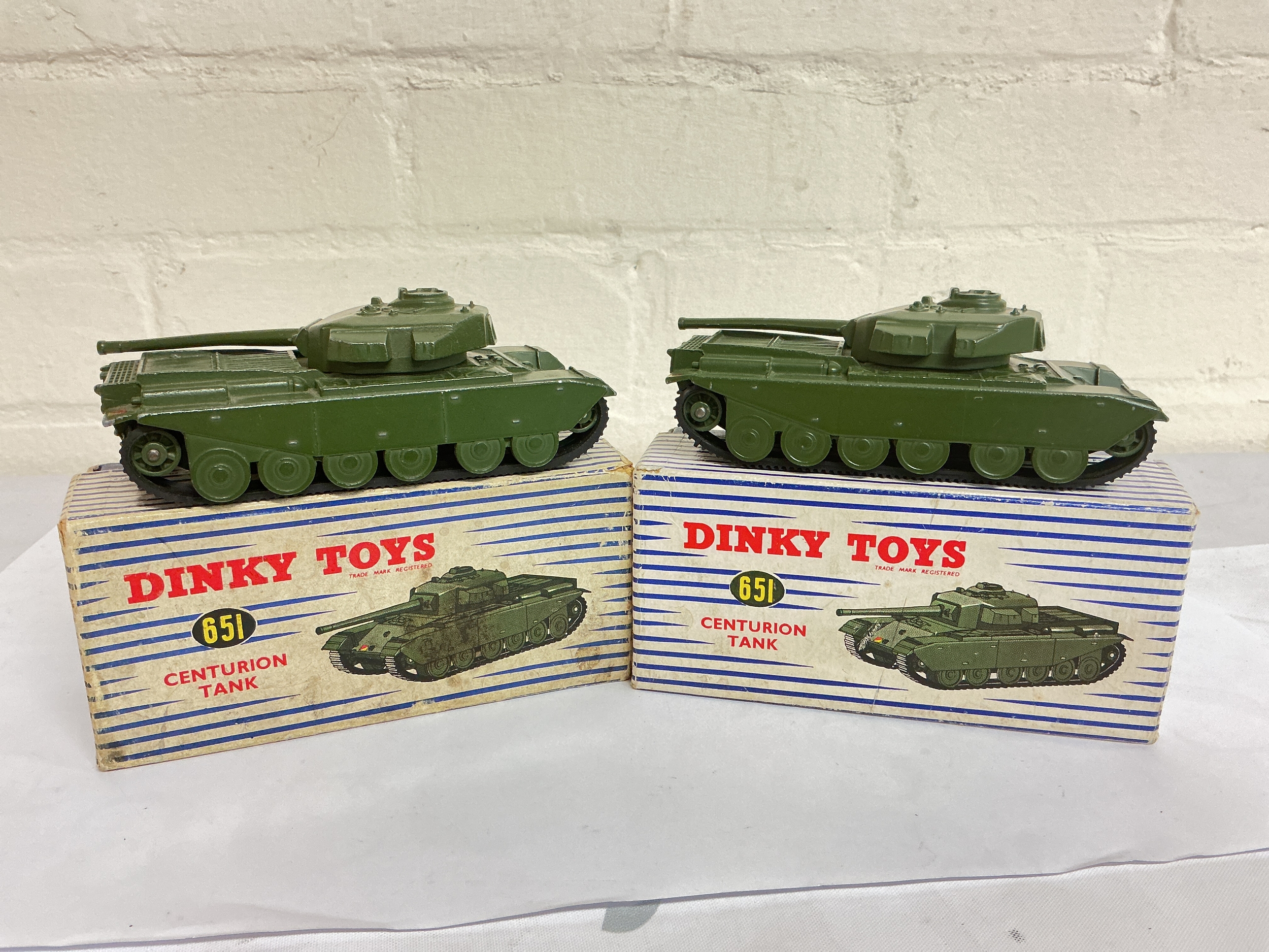 2 X Boxed Dinky Centurion Tanks #651. No Reserve.