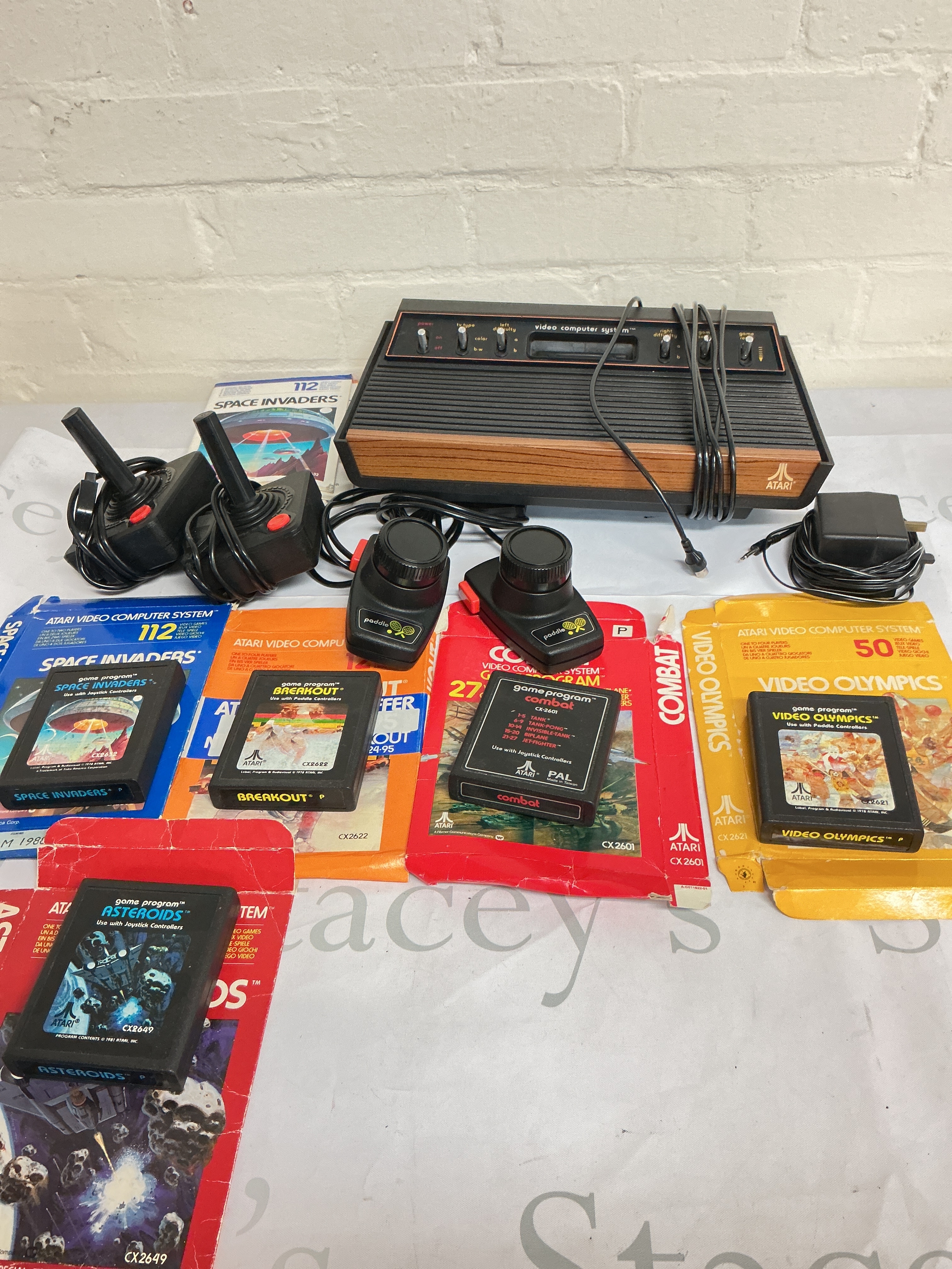 A Boxed Atari Video Computer System With Games #CX-2600. Box Is Worn. No Reserve.