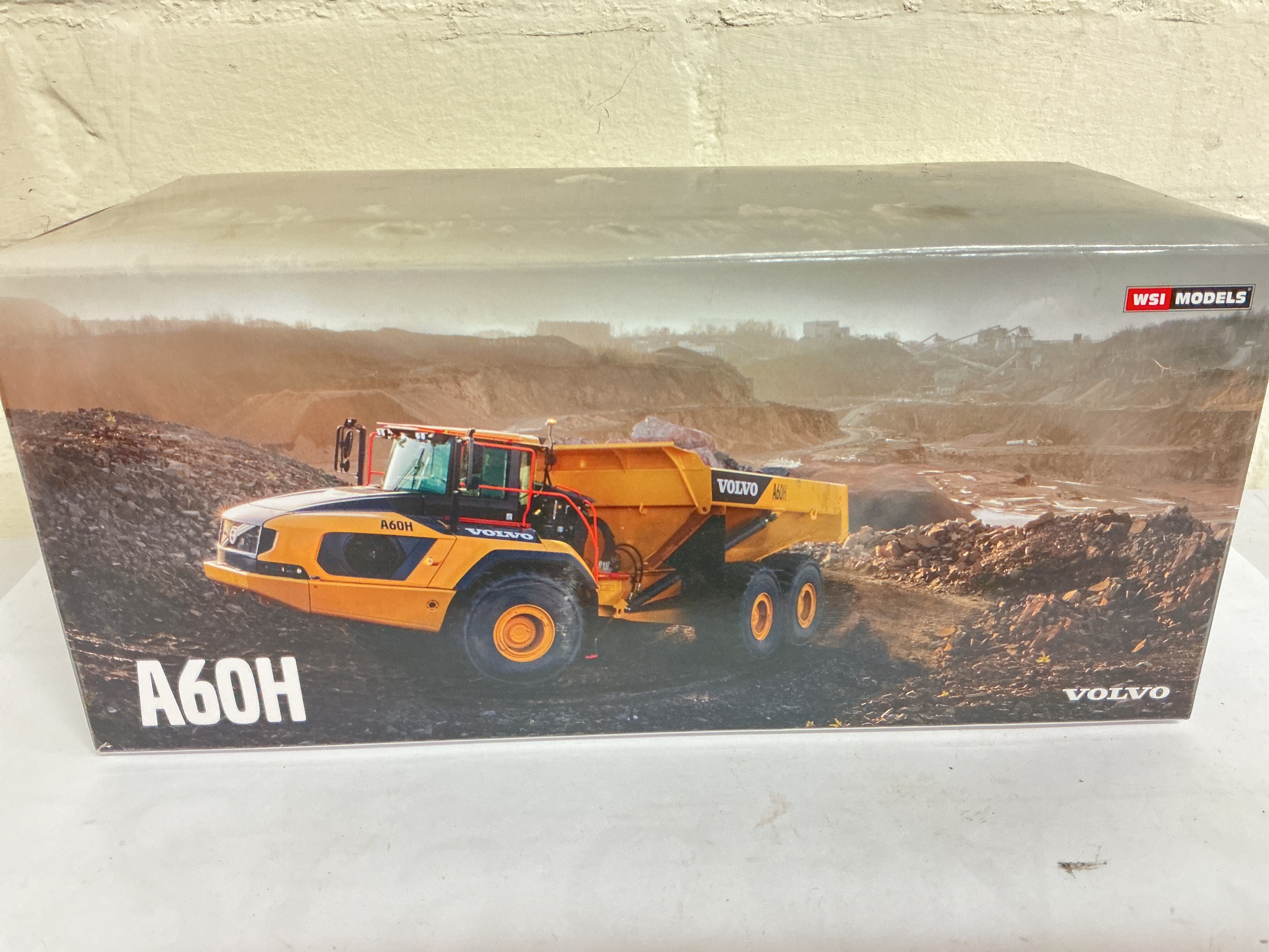 A Boxed WSI Models Volvo A60H Colins Earthworks. 1/50 Scale.