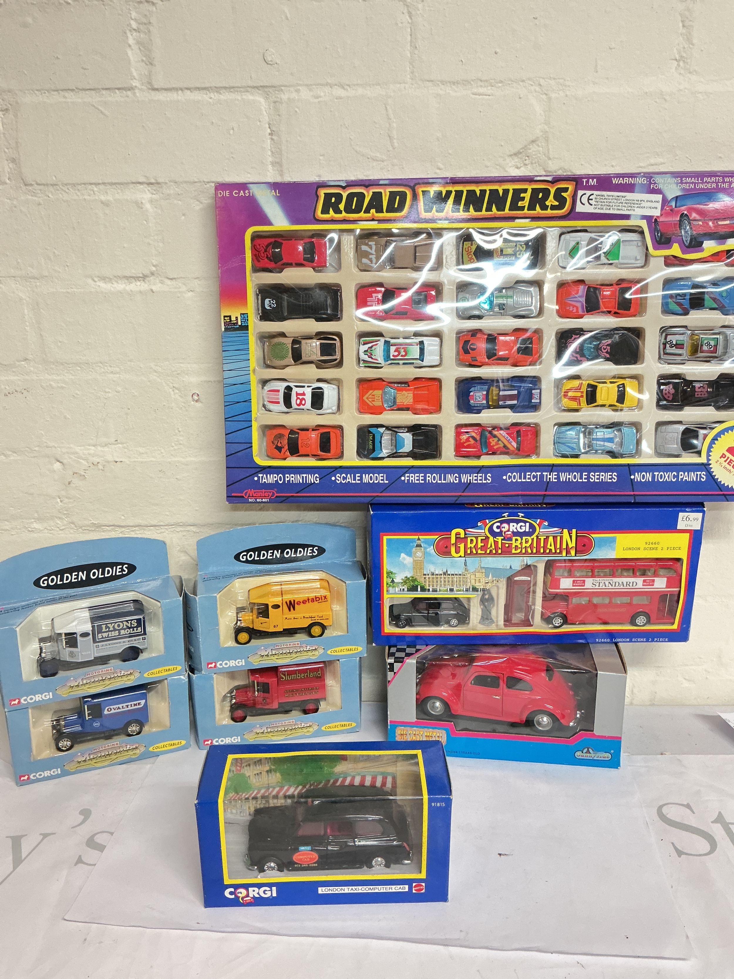 3 Boxes Containing Corgi Oldies, Lledo Days Gone, Matchbox Models Of Yesteryear Etc. No Reserve (3).