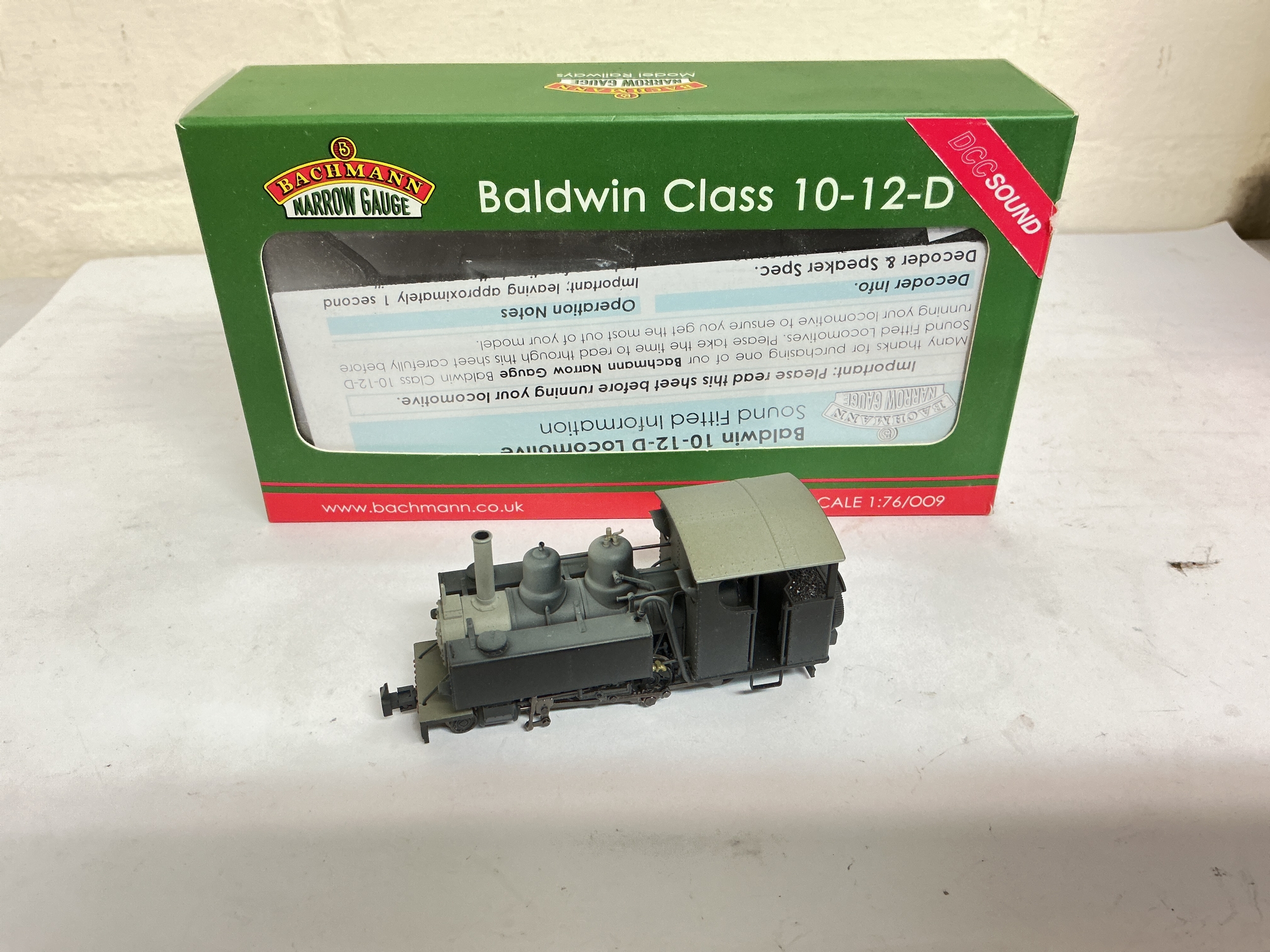 A Boxed Bachmann Narrow Gauge Baldwin Class 10-12-D No.4 Snailbeach District Railways Black Weathered #391-030SF.