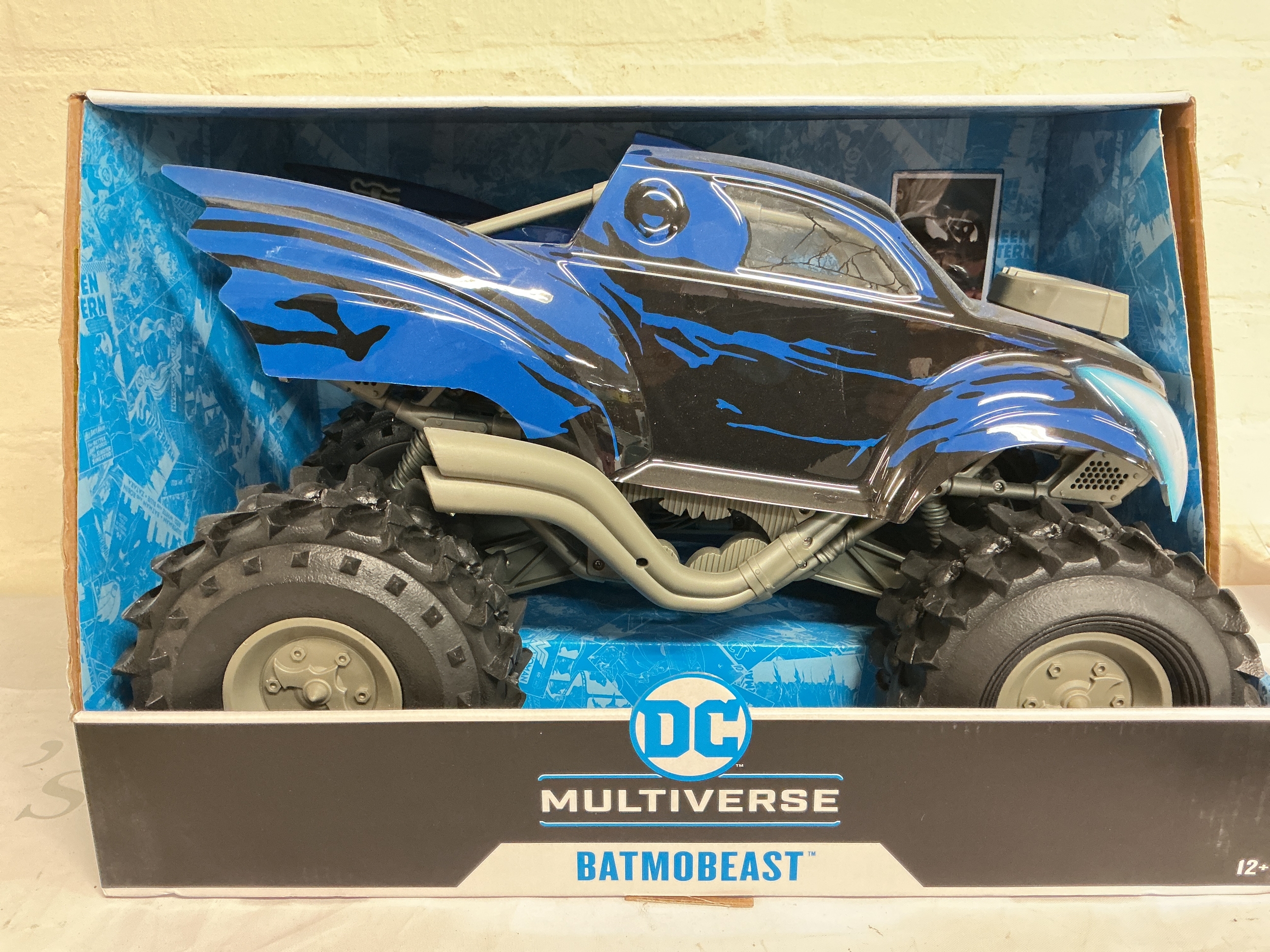 A Boxed McFarlane Toys Batmobeast And A Batcycle.(2)