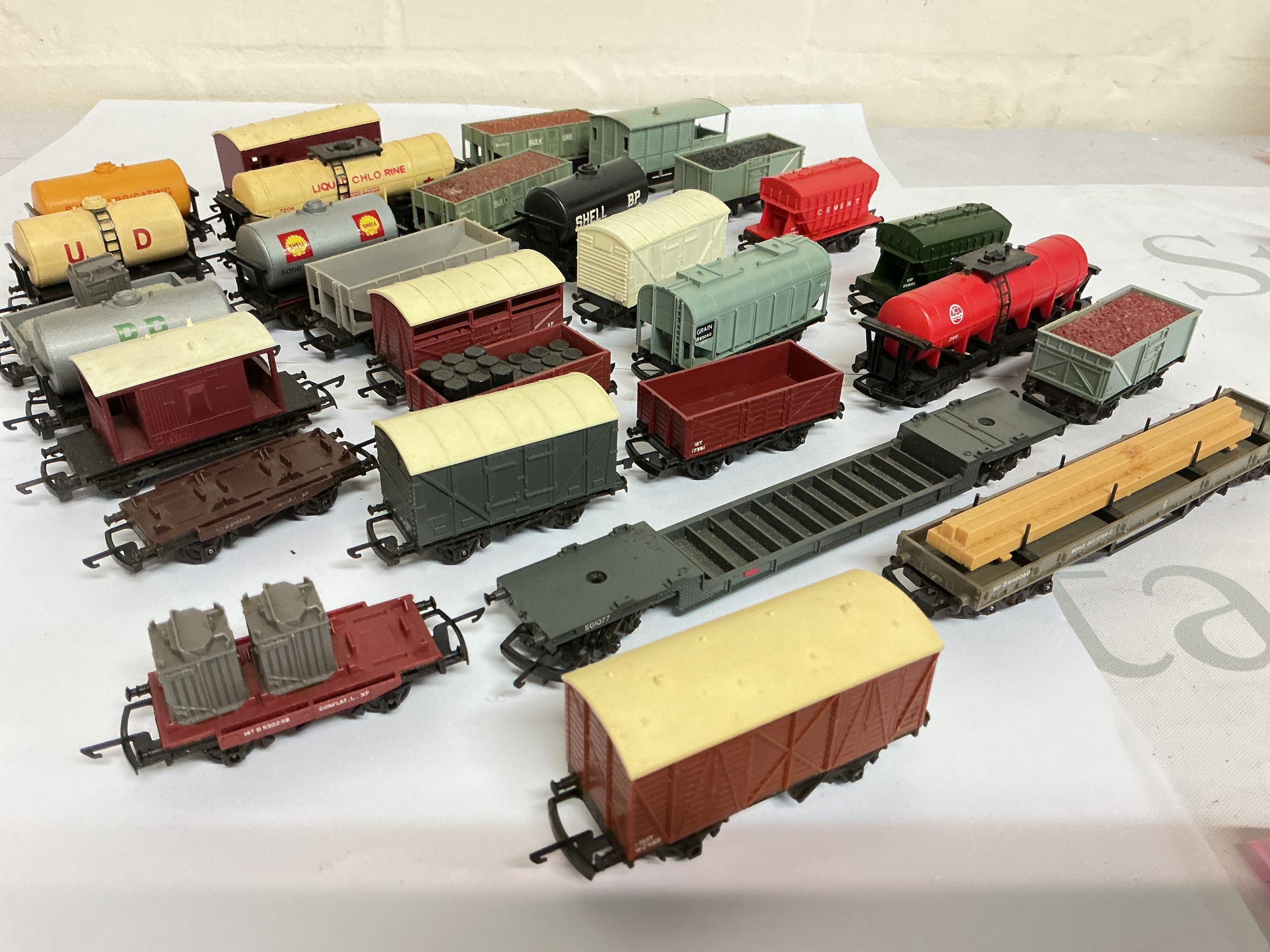 A Small Collection Of Tri-Ang TT Gauge Wagons. No Reserve.