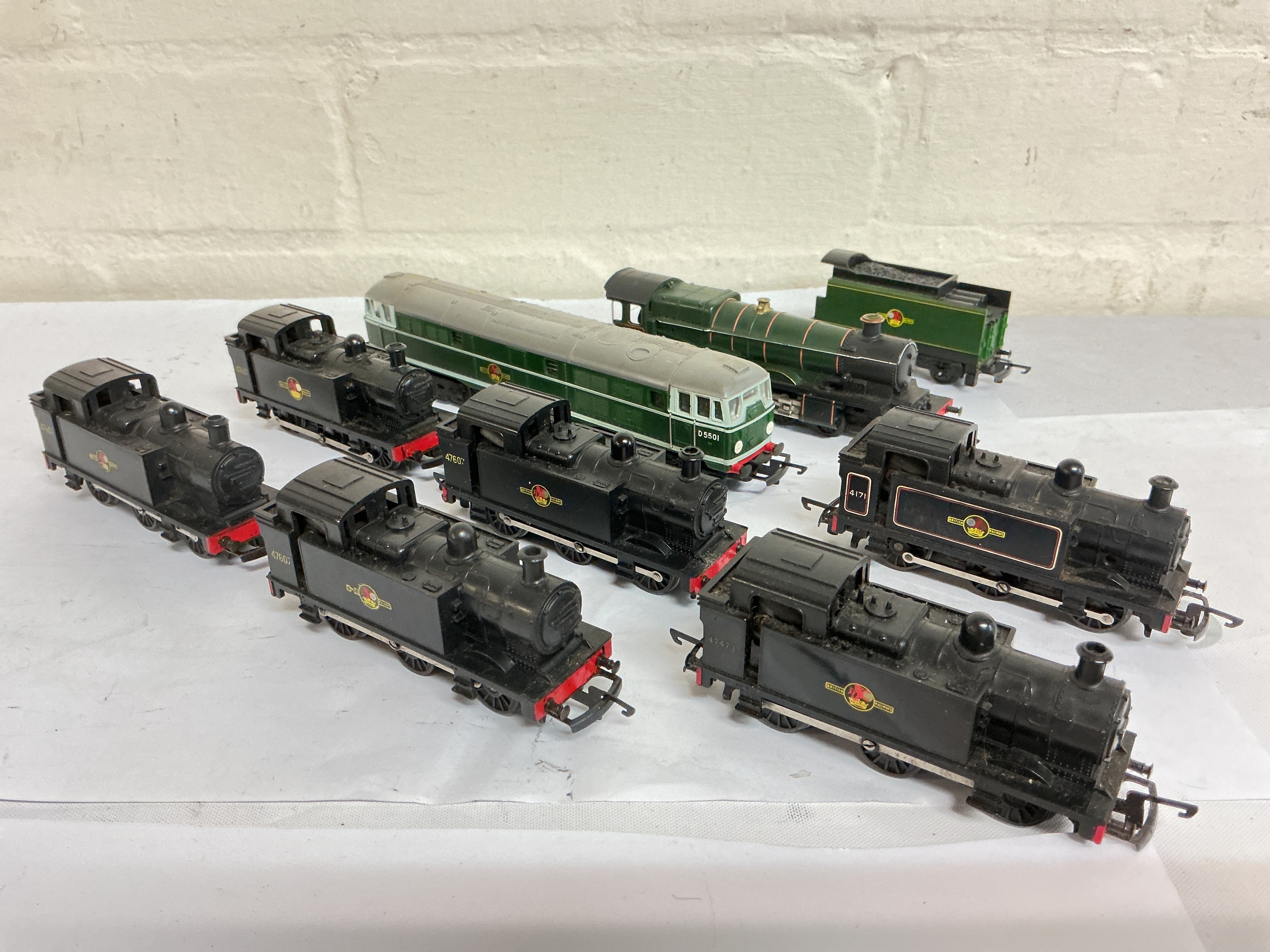 A Collection Of 8 Tri-Ang TT Gauge Locomotives. No Reserve.