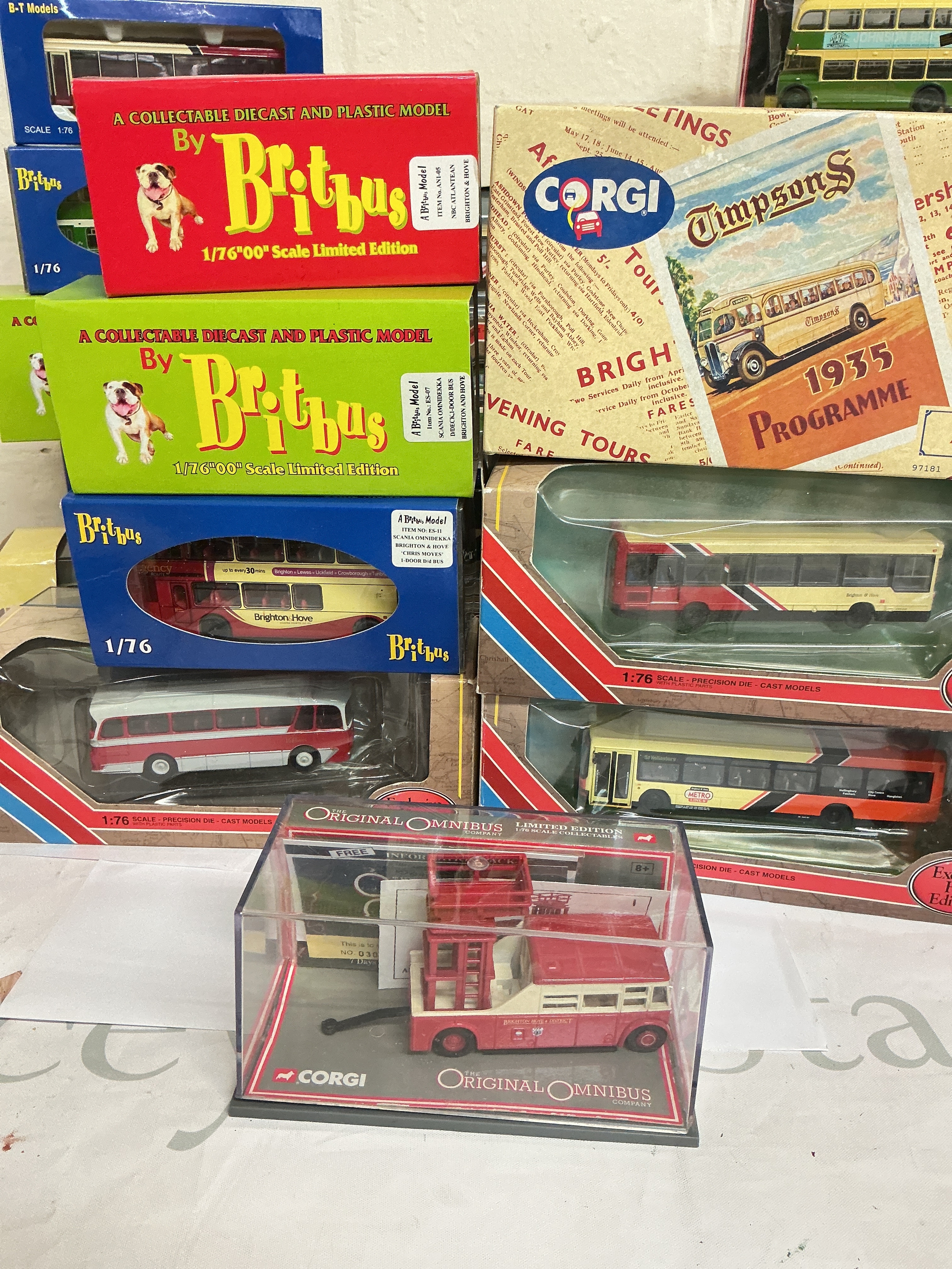 A Collection Of Boxed Diecast Buses Including Britbus, Corgi And Exclusive First Editions.